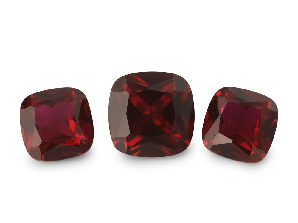 [YRAB0500D] Synthetic/Lab Grown Ruby 5.00mm Square Cushion Dark Red