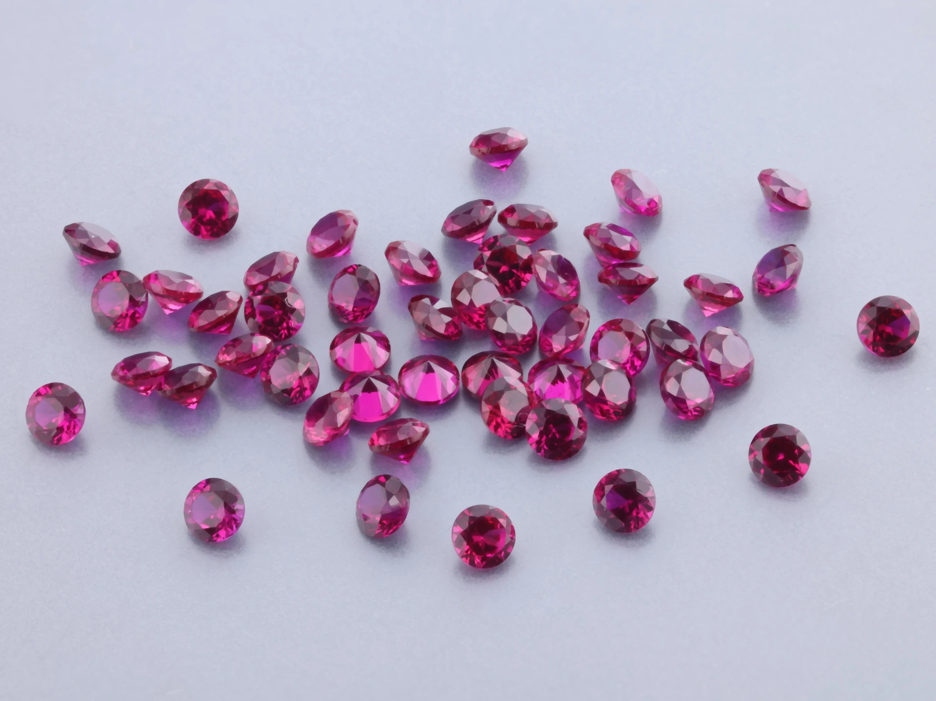 [YRRB0200D] Synthetic/Lab Grown Ruby 2.00mm Round Dark Red