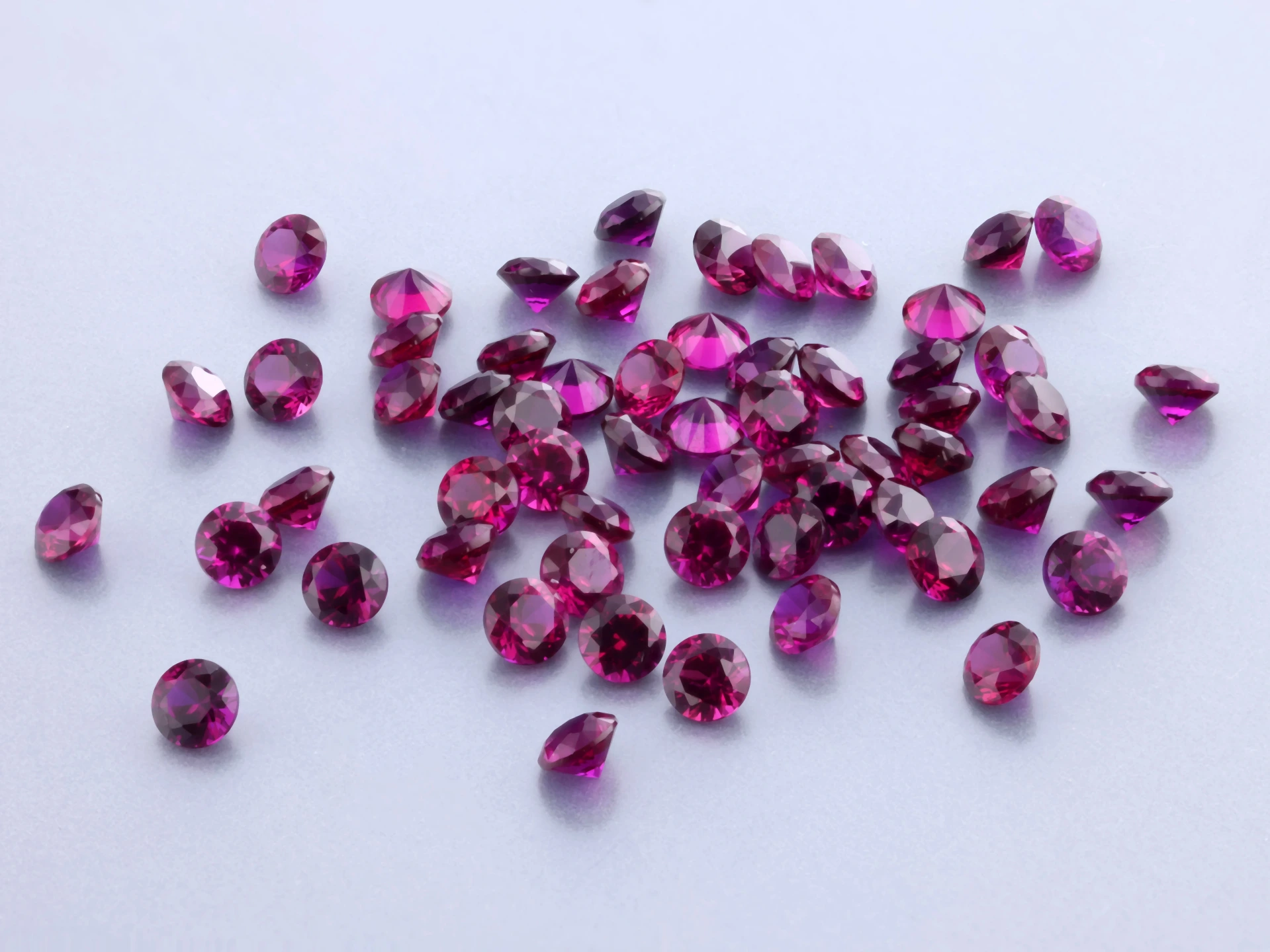 [YRRB0225D] Synthetic/Lab Grown Ruby 2.25mm Round Dark Red