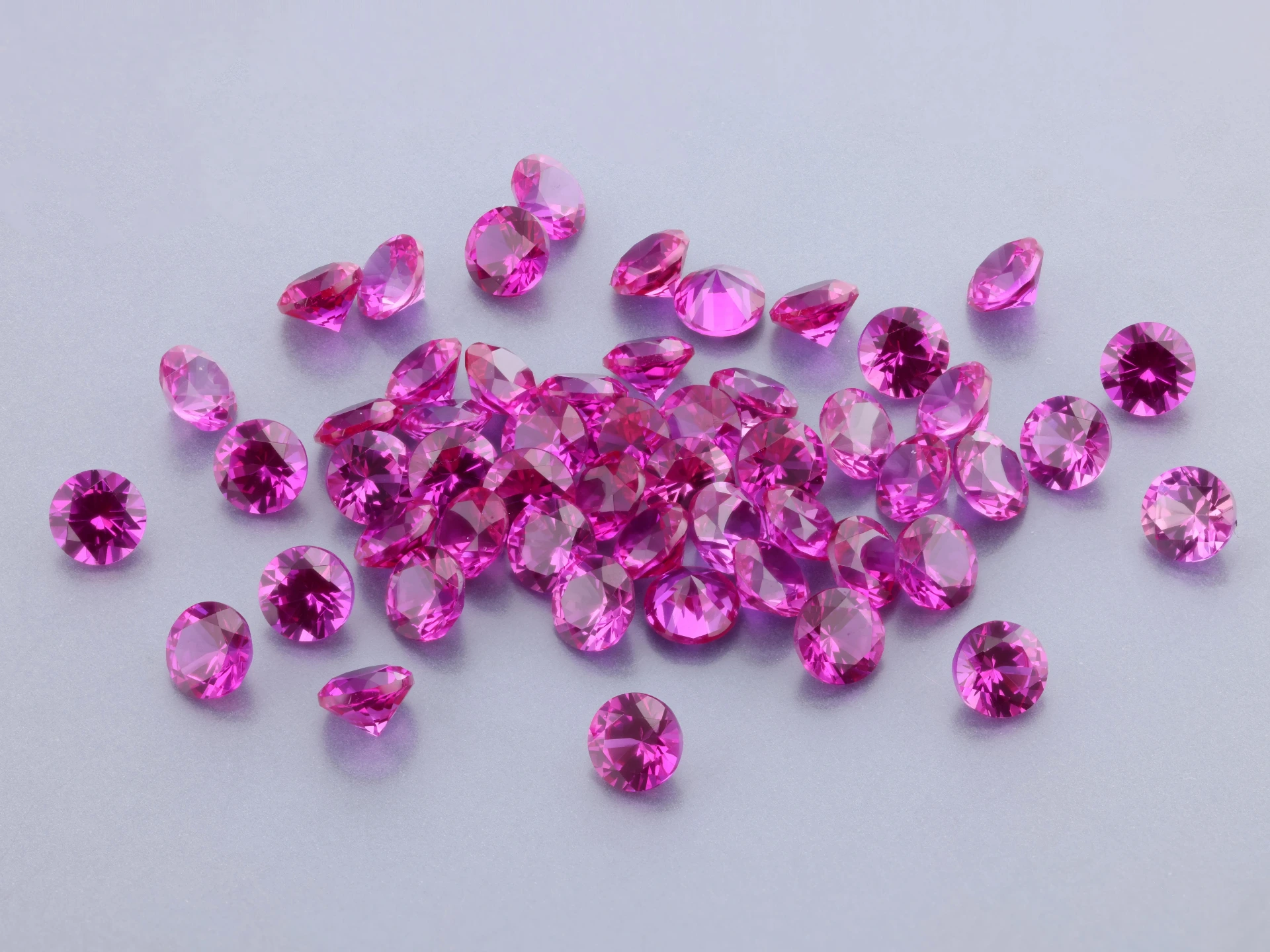[YRRB0250D] Synthetic/Lab Grown Ruby 2.50mm Round Dark Red