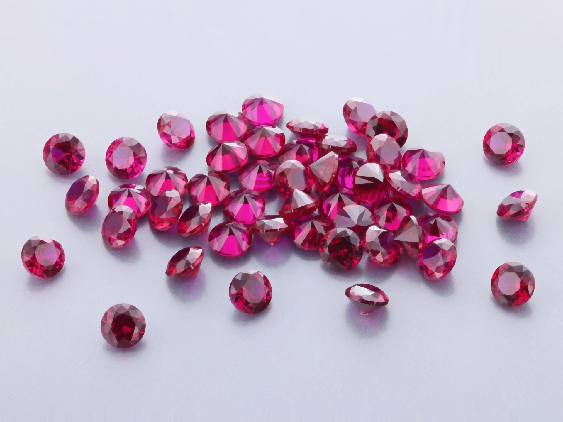 [YRRB0275D] Synthetic/Lab Grown Ruby 2.75mm Round Dark Red