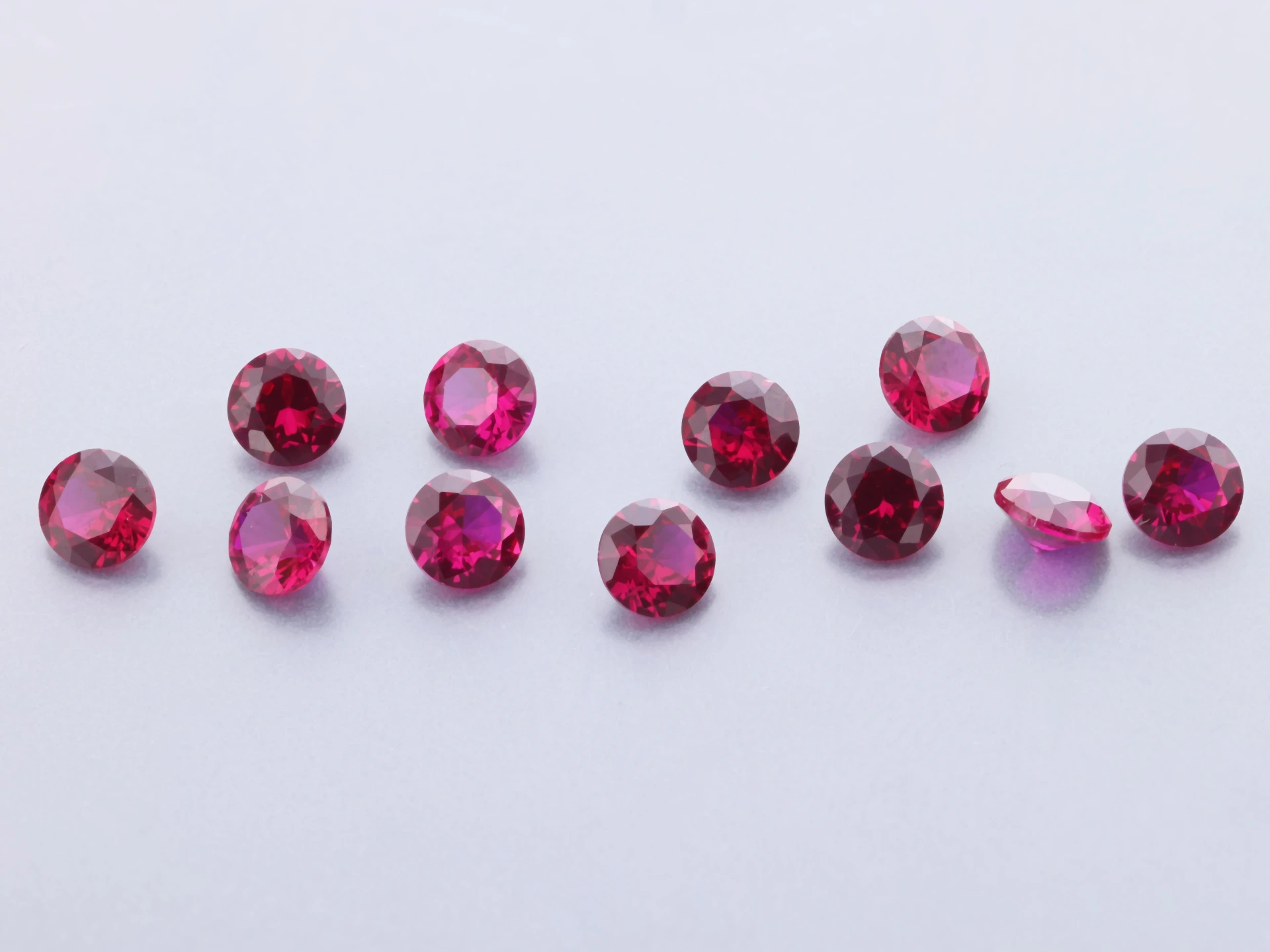 [YRRB0300D] Synthetic/Lab Grown Ruby 3.00mm Round Dark Red