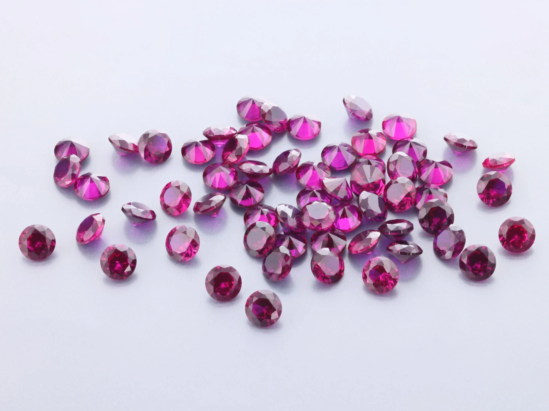 [YRRB0325D] Synthetic/Lab Grown Ruby 3.25mm Round Dark Red
