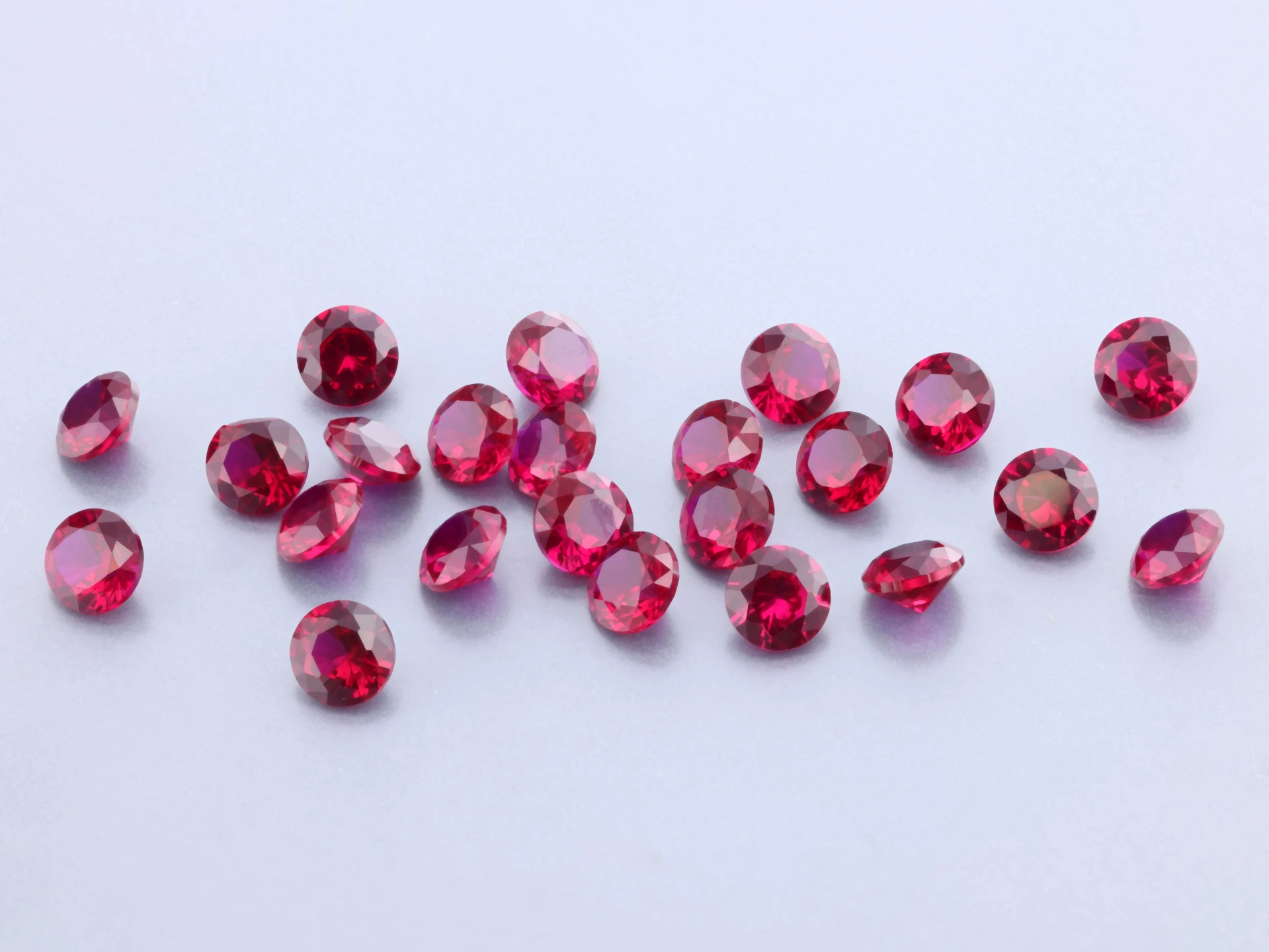 [YRRB0350D] Synthetic/Lab Grown Ruby 3.50mm Round Dark Red