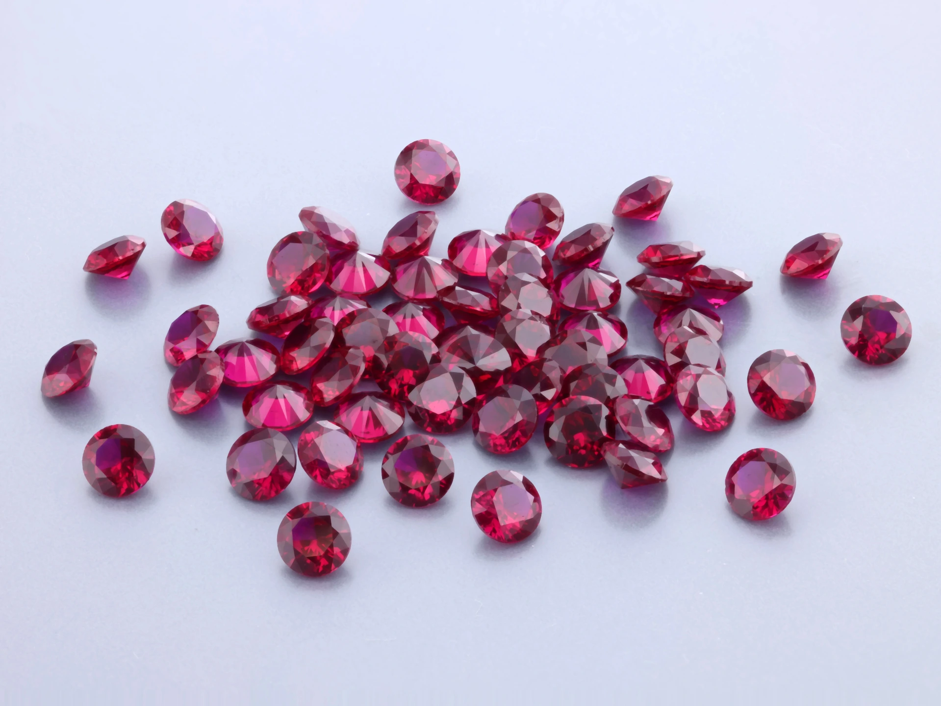 [YRRB0375D] Synthetic/Lab Grown Ruby 3.75mm Round Dark Red