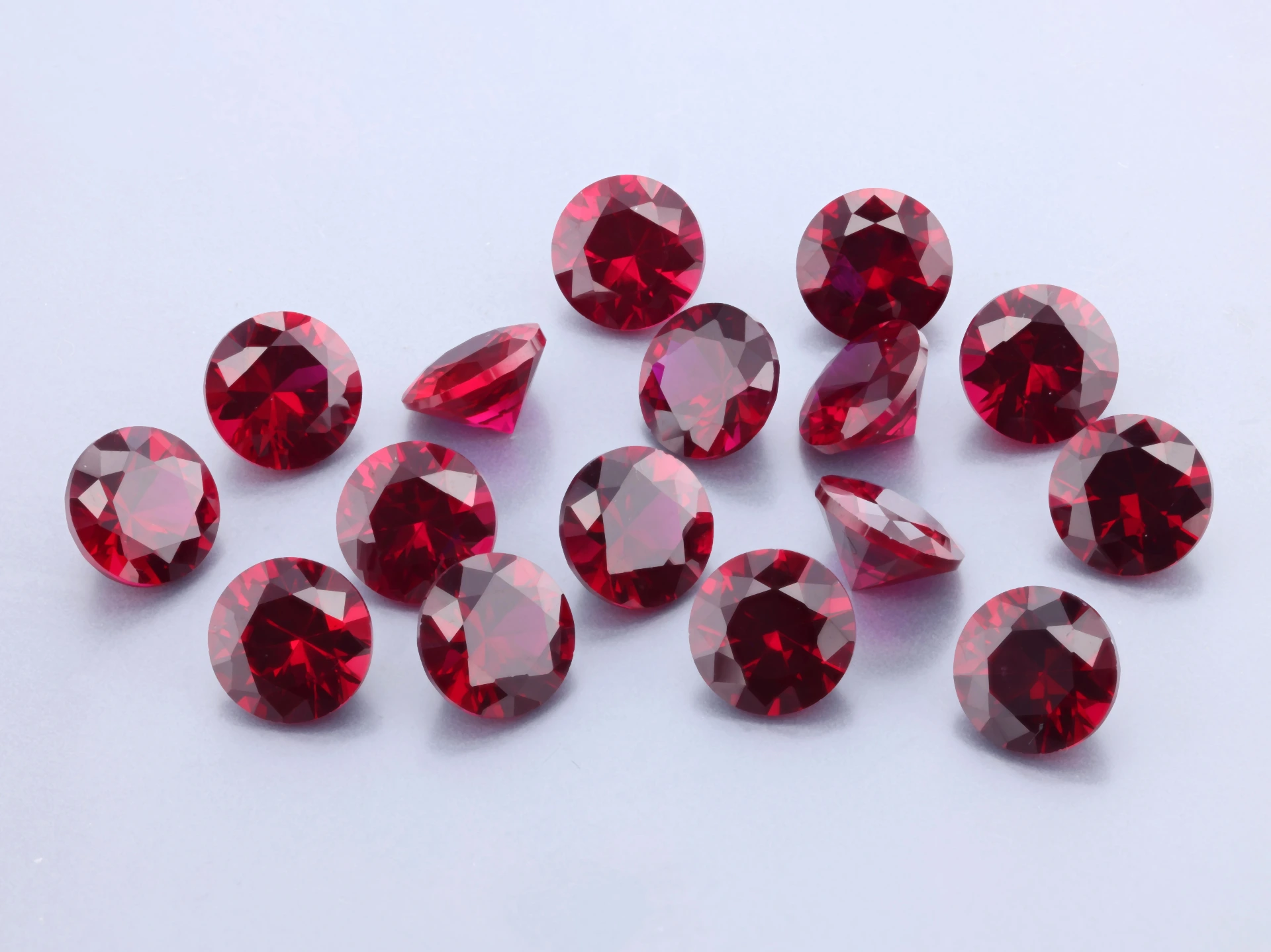 [YRRB0650D] Synthetic/Lab Grown Ruby 6.50mm Round Dark Red