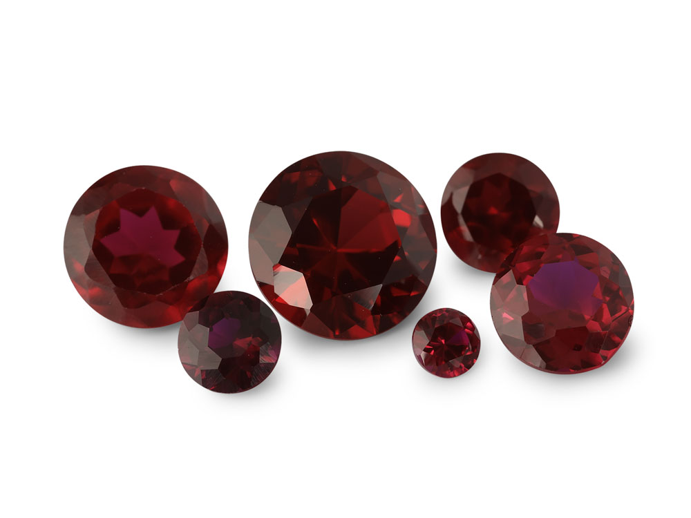 [YRRB0800D] Synthetic/Lab Grown Ruby 8.00mm Round Dark Red
