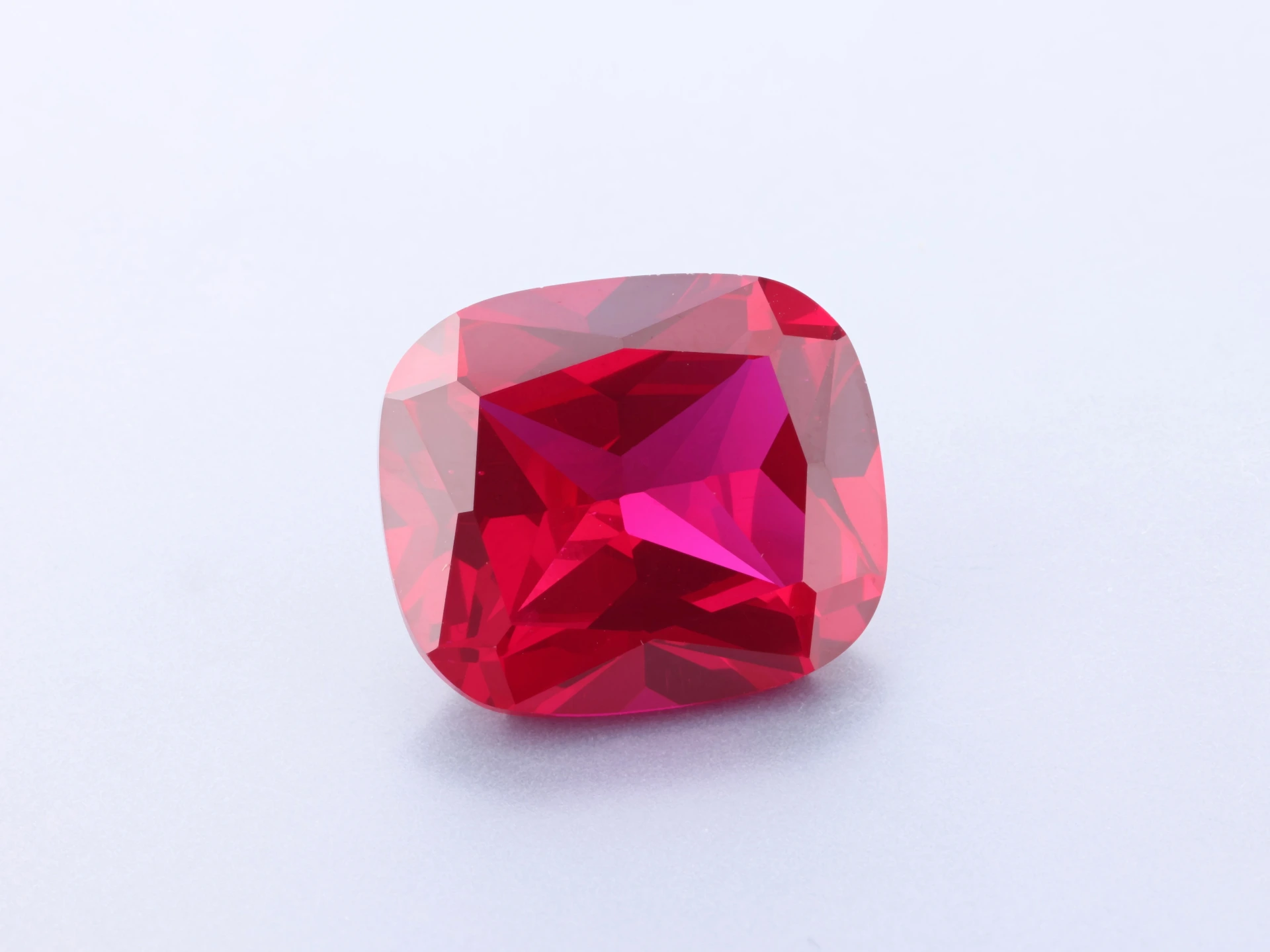[YRAB1412B] Synthetic/Lab Grown Ruby 14x12mm Cushion Bright Red