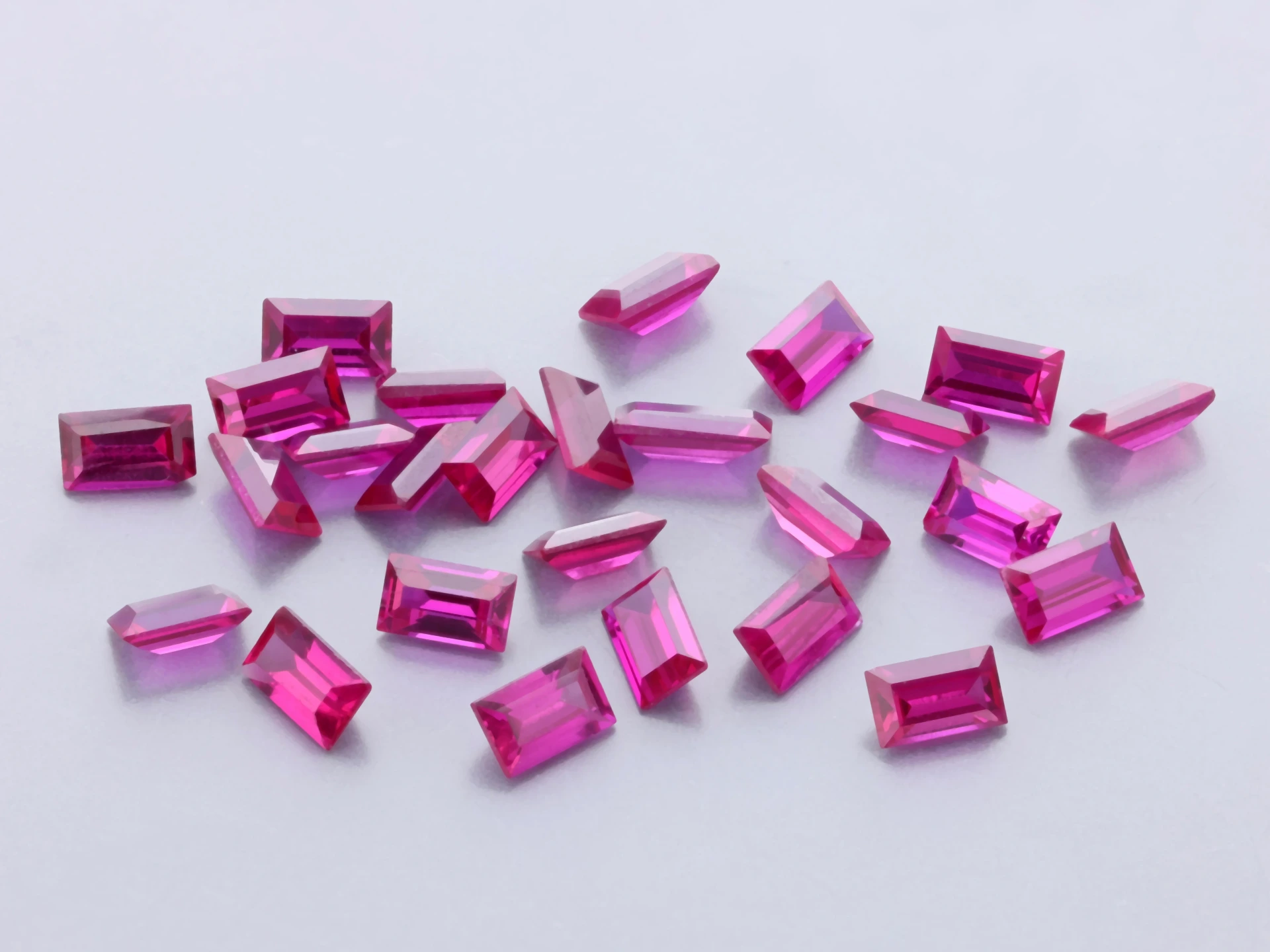 [RSLB-025015] Synthetic/Lab Grown Ruby 2.5x1.5mm Baguette Bright Red