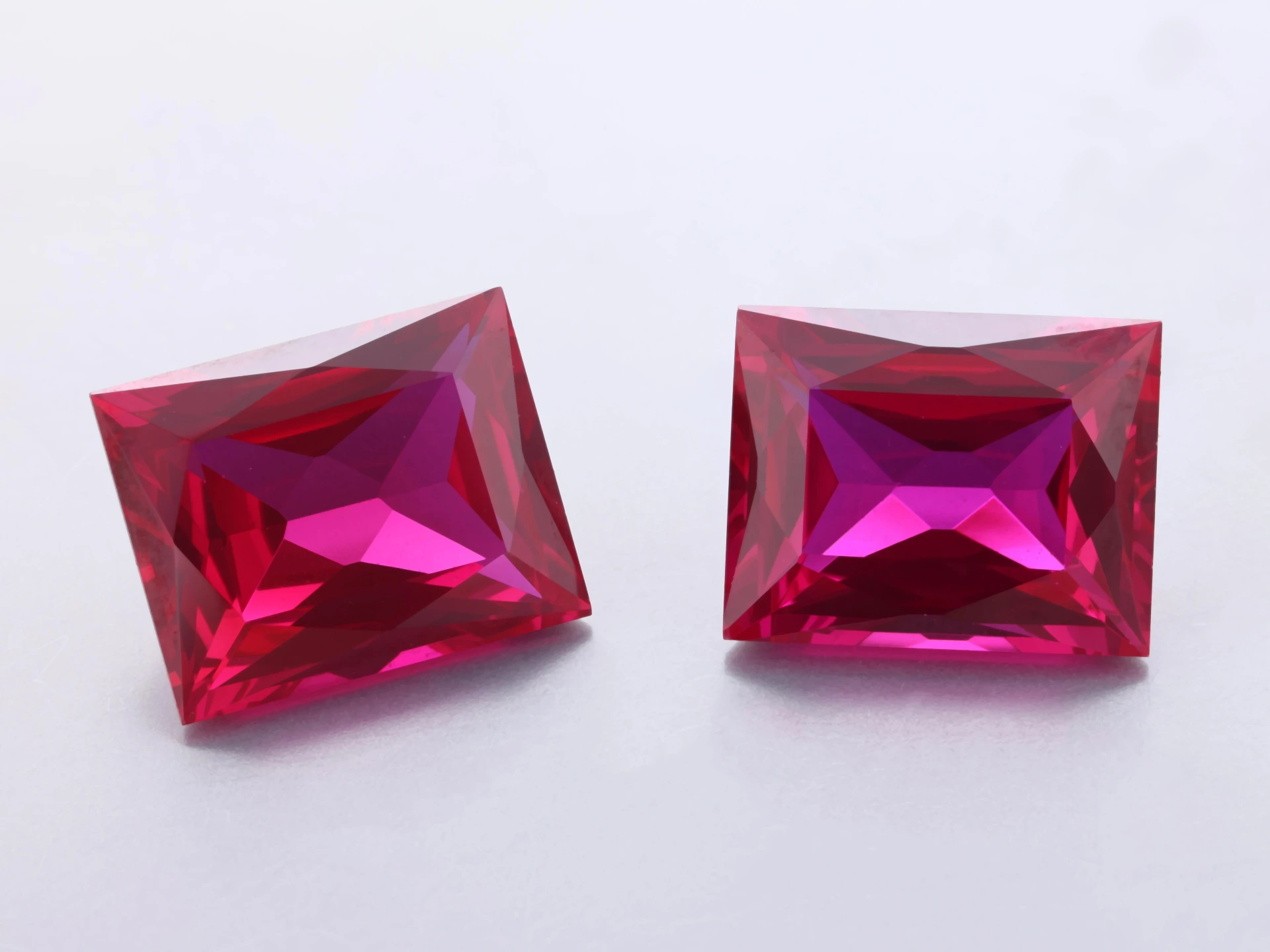 [RSLBAR-1008] Synthetic/Lab Grown Ruby 10x8mm Baguette Radiant Cut Bright Red