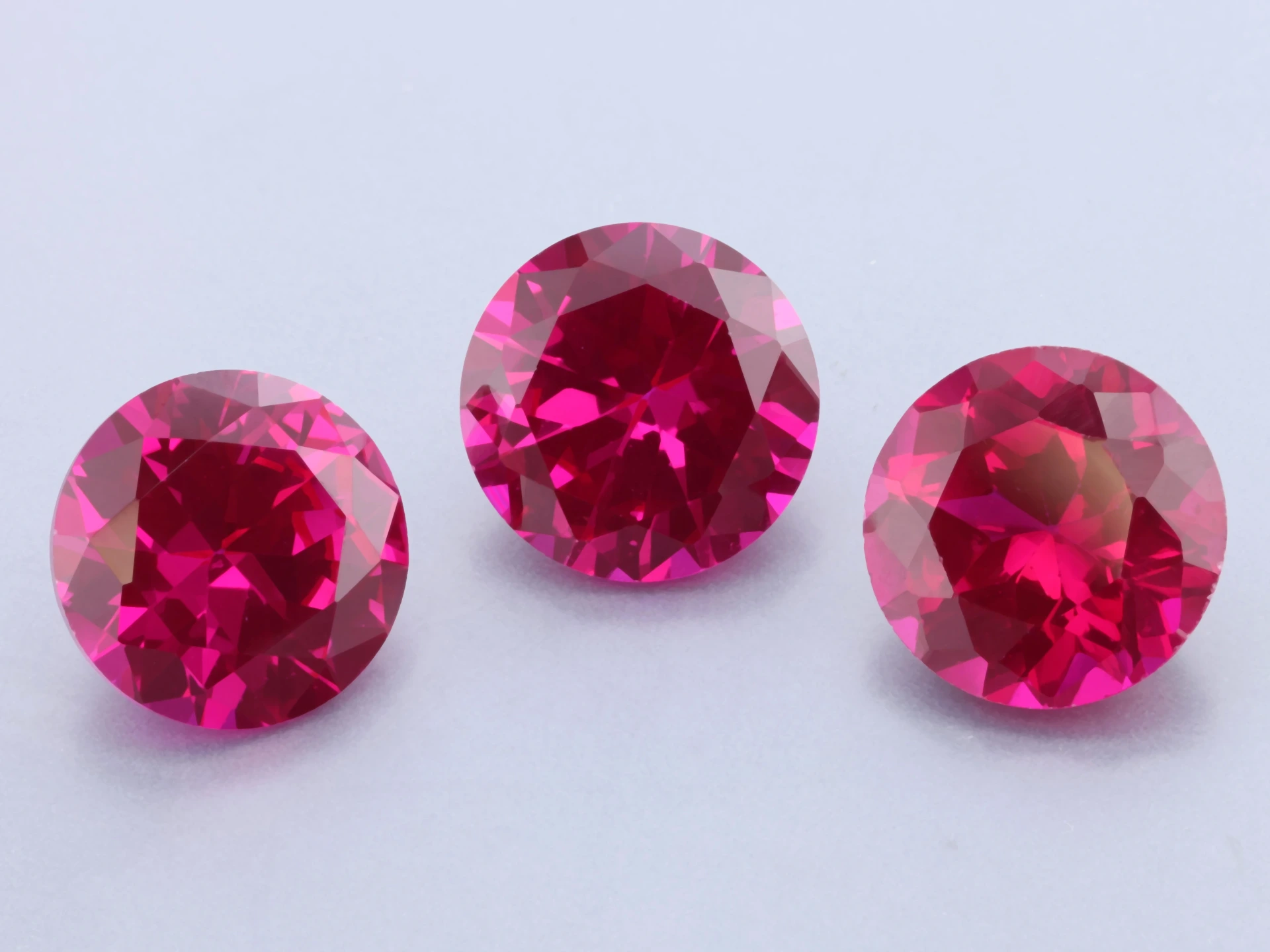 [YRRB0900B] Synthetic/Lab Grown Ruby 9.00mm Round Bright Red