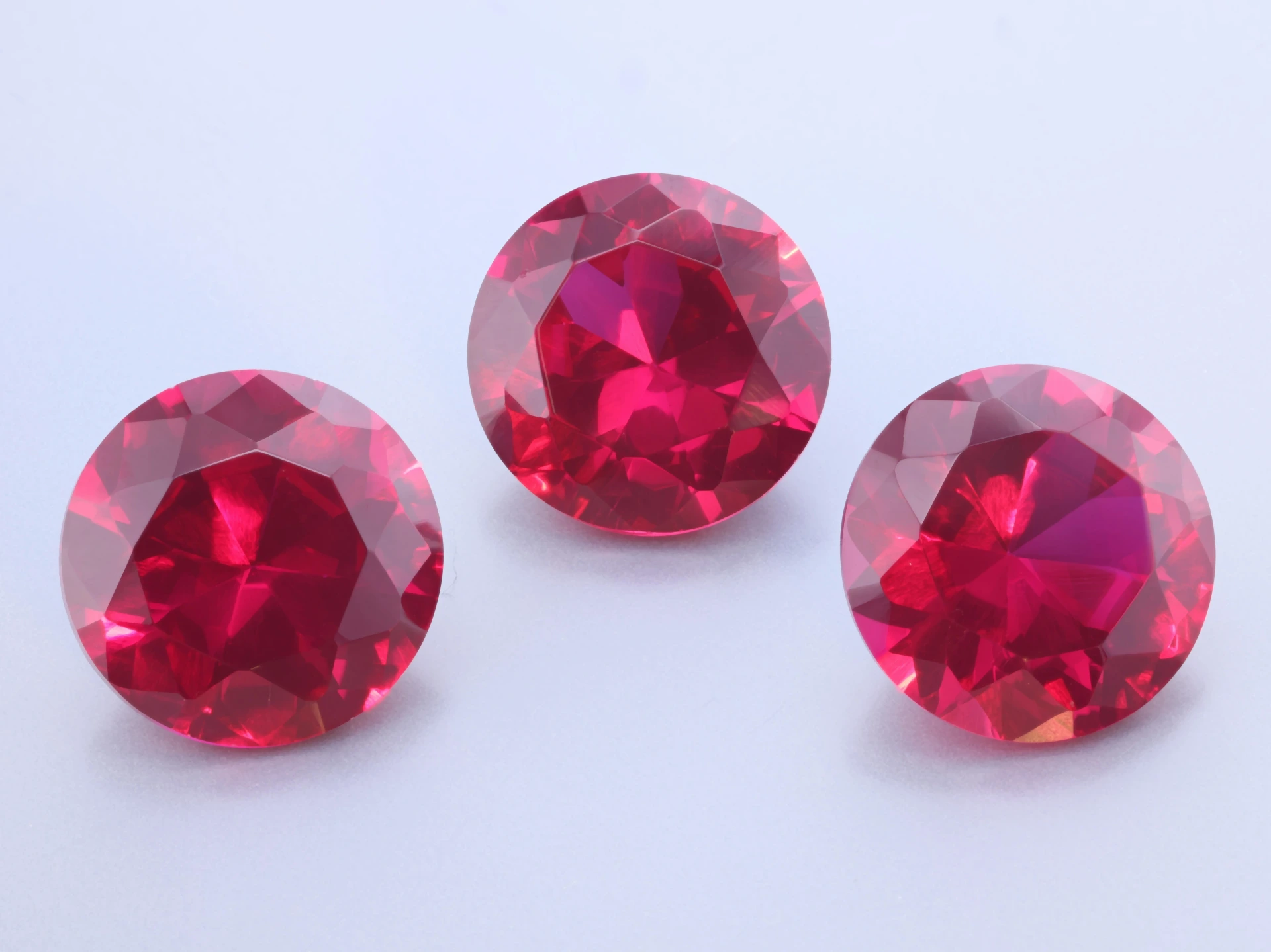 [YRRB1300B] Synthetic/Lab Grown Ruby 13mm Round Bright Red
