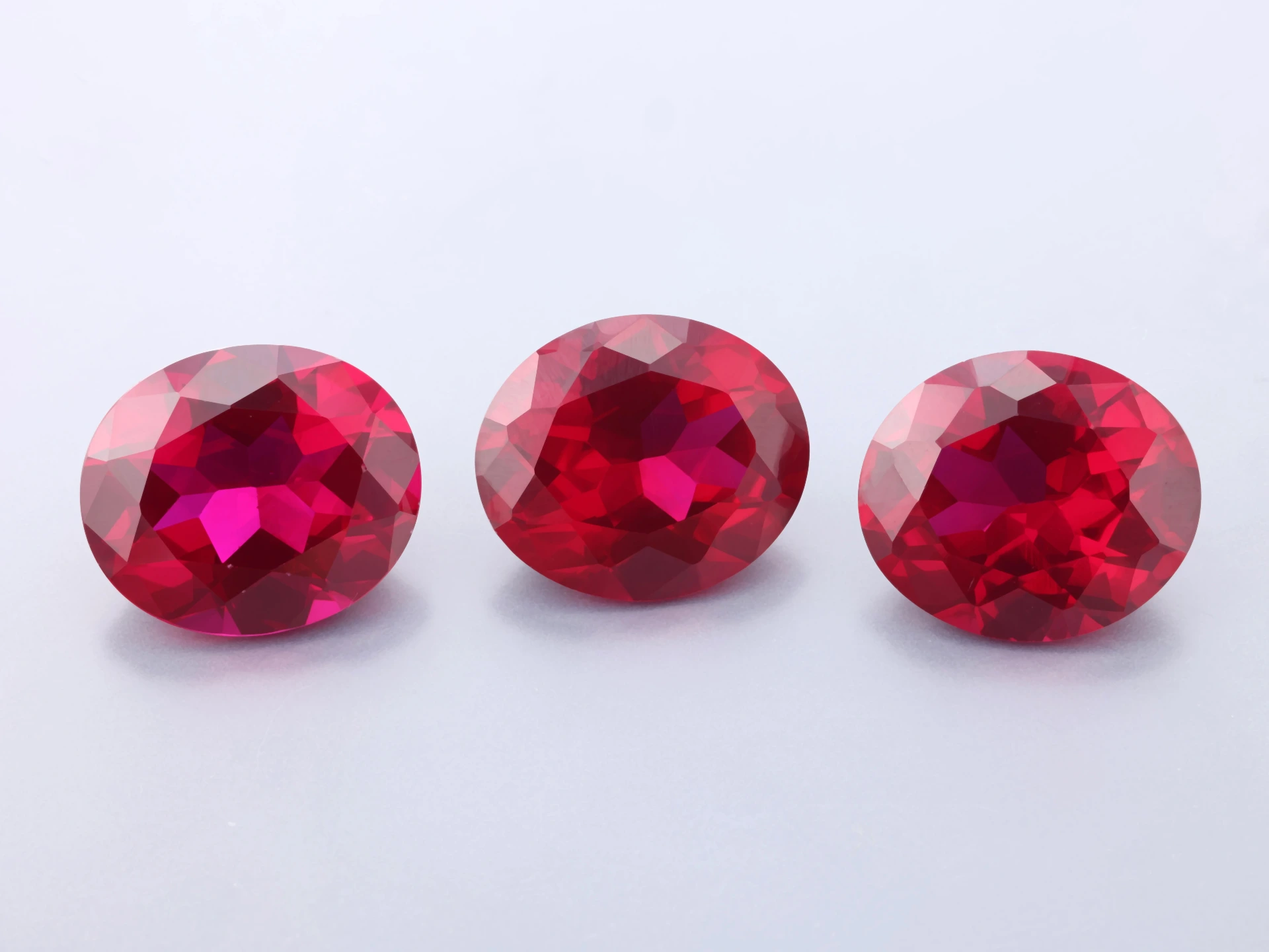 [YRVB1412B] Synthetic/Lab Grown Ruby 14x12mm Oval Bright Red