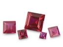 Synthetic/Lab Grown Ruby 7.00mm Carre Cut Bright Red