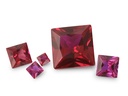 Synthetic/Lab Grown Ruby 2.50mm Princess Cut Bright Red