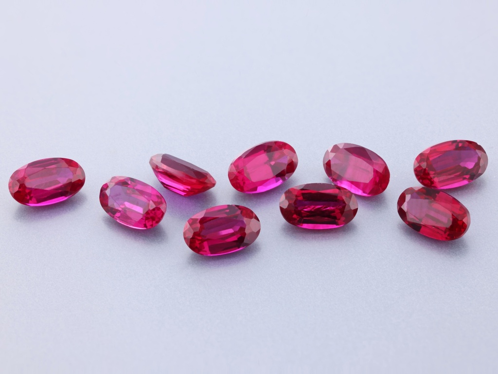 [YRVB0503C] Synthetic/Lab Grown Ruby 5x3mm Oval