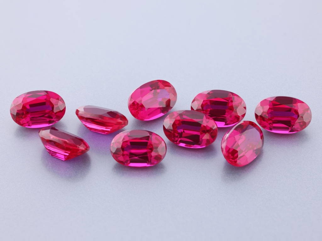[YRVB0604C] Synthetic/Lab Grown Ruby 6x4mm Oval