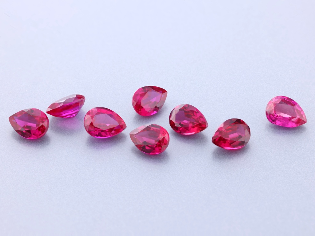 [YRPB0403C] Synthetic/Lab Grown Ruby 4x3mm Pear Shape