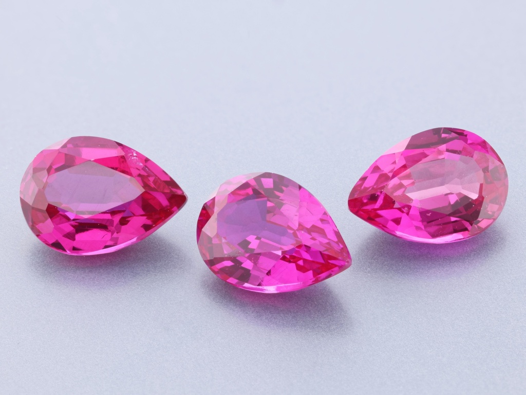 [YRPB0705C] Synthetic/Lab Grown Ruby 7x5mm Pear Shape