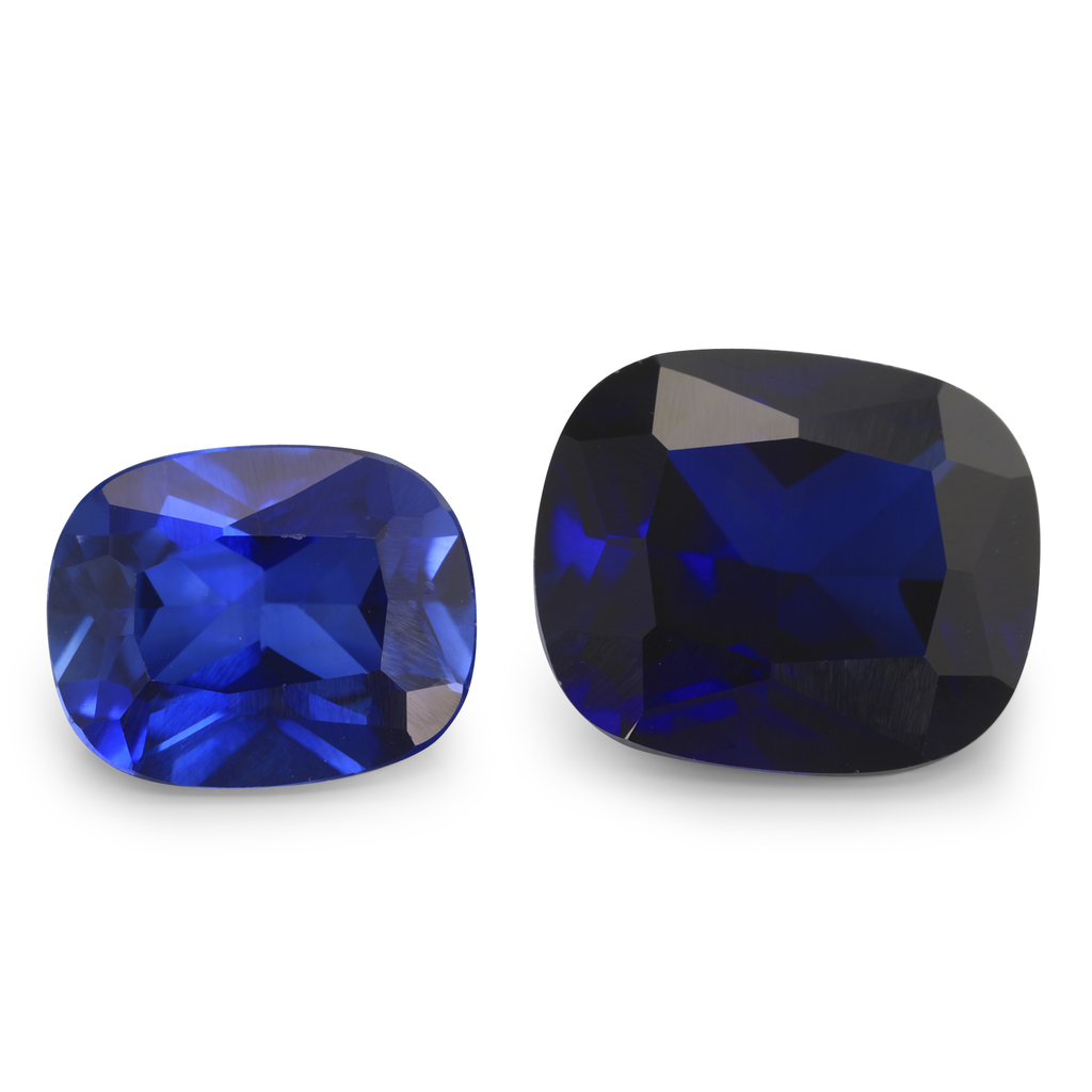 [YDAB1210] Synthetic/Lab Grown Sapphire 12x10mm Cushion Blue