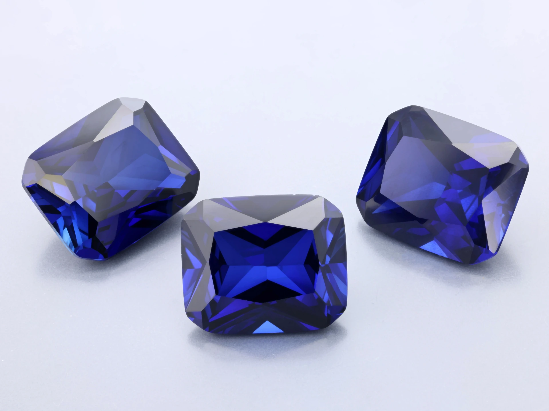 [YDON1210] Synthetic/Lab Grown Sapphire 12x10mm Radiant Emerald Cut Blue