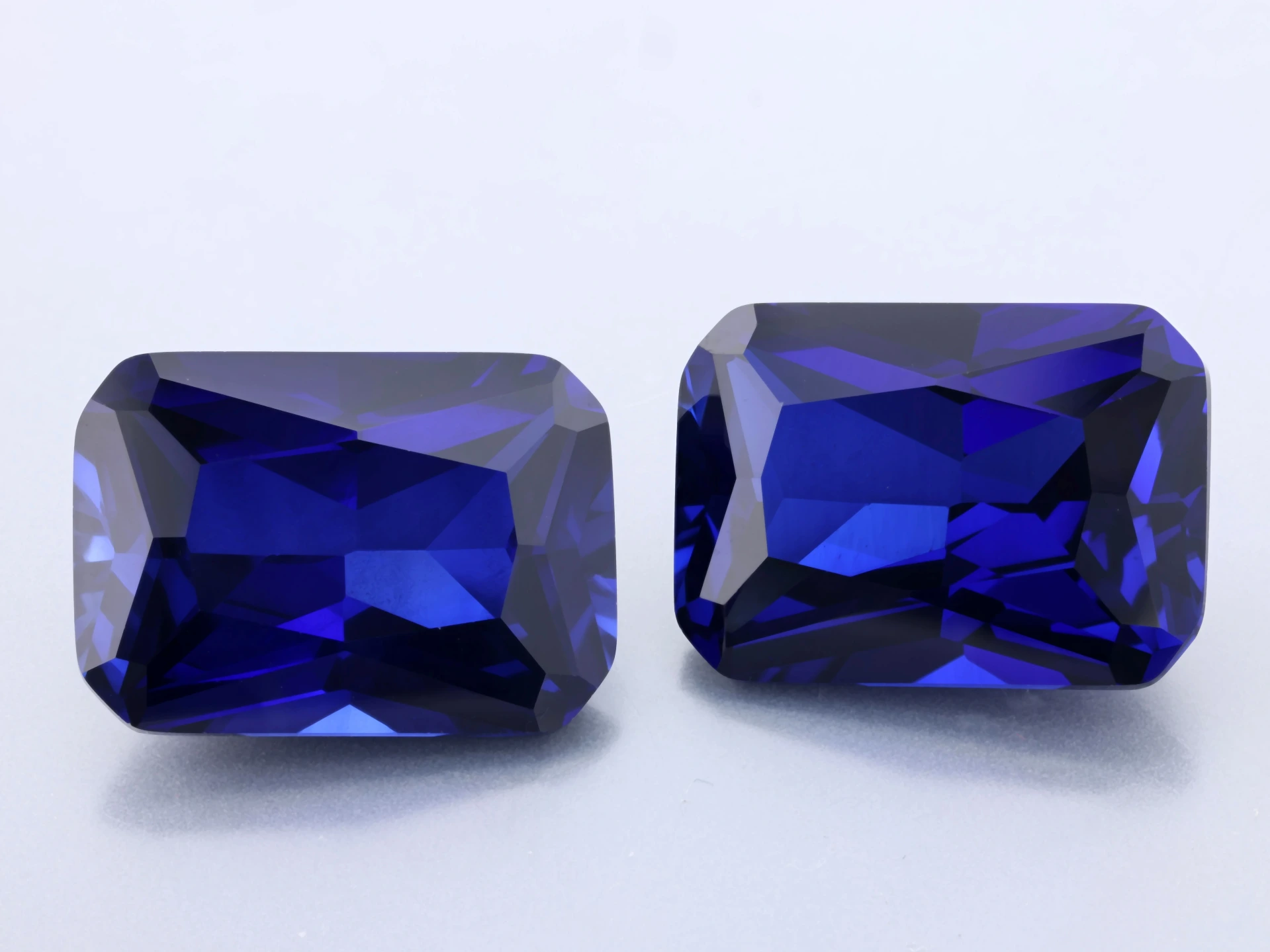 [YDON1410] Synthetic/Lab Grown Sapphire 14x10mm Radiant Emerald Cut Blue
