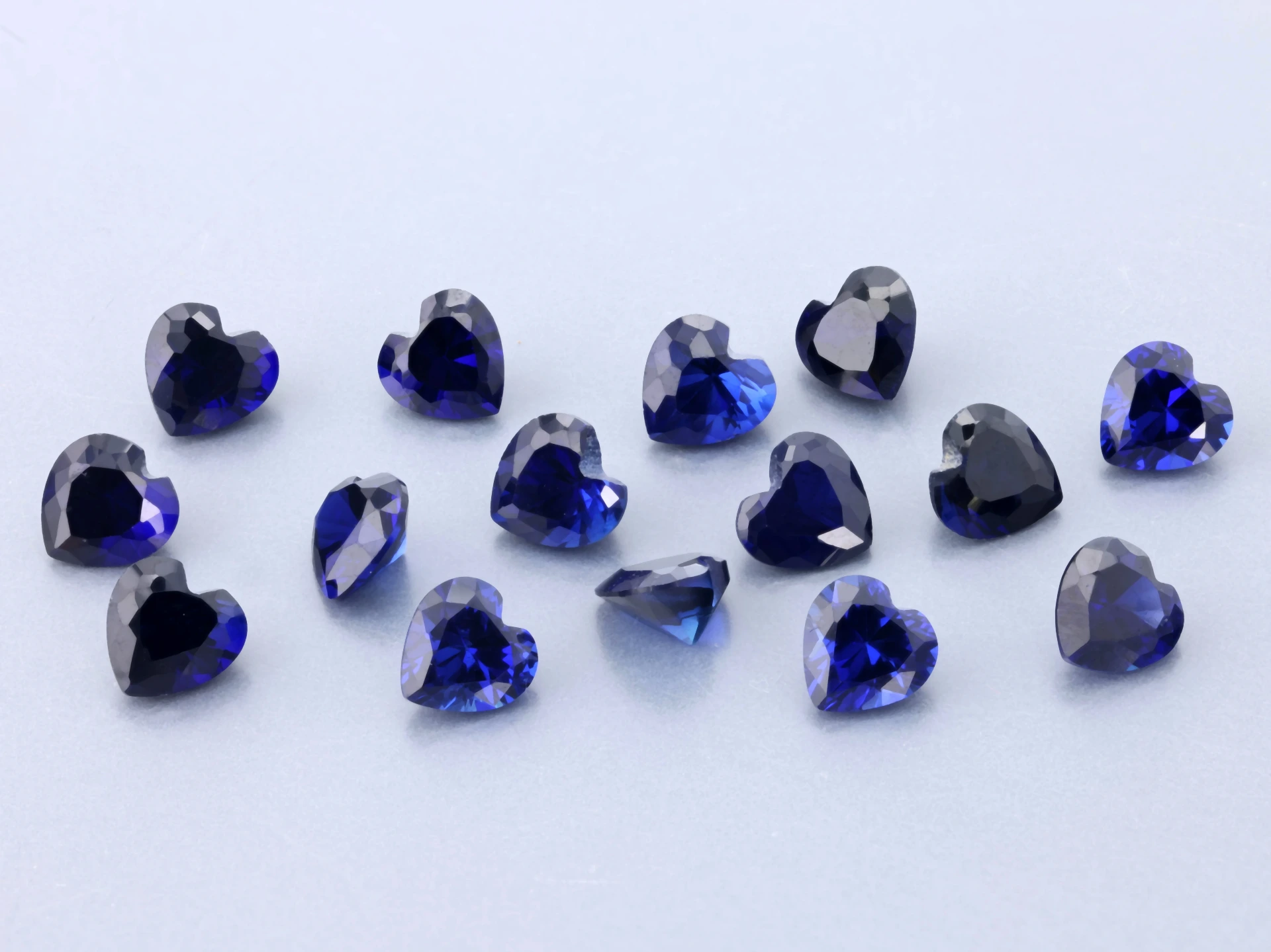 Synthetic/Lab Grown Sapphire 4.00mm Heart Shape Blue