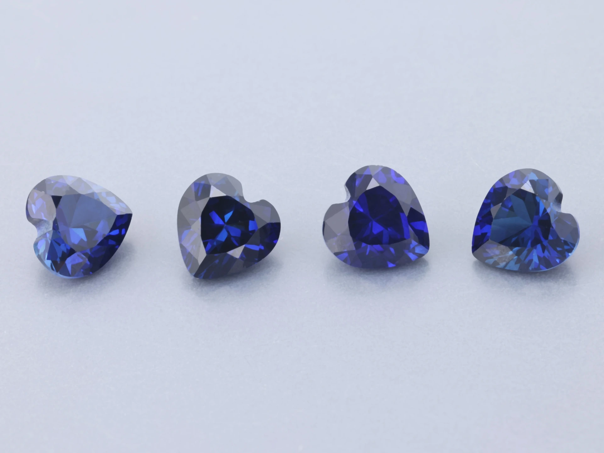 [YDHB0500] Synthetic/Lab Grown Sapphire 5.00mm Heart Shape Blue
