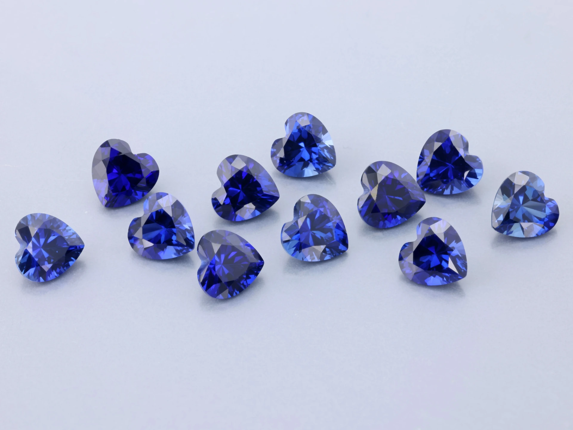 [YDHB0600] Synthetic/Lab Grown Sapphire 6.00mm Heart Shape Blue