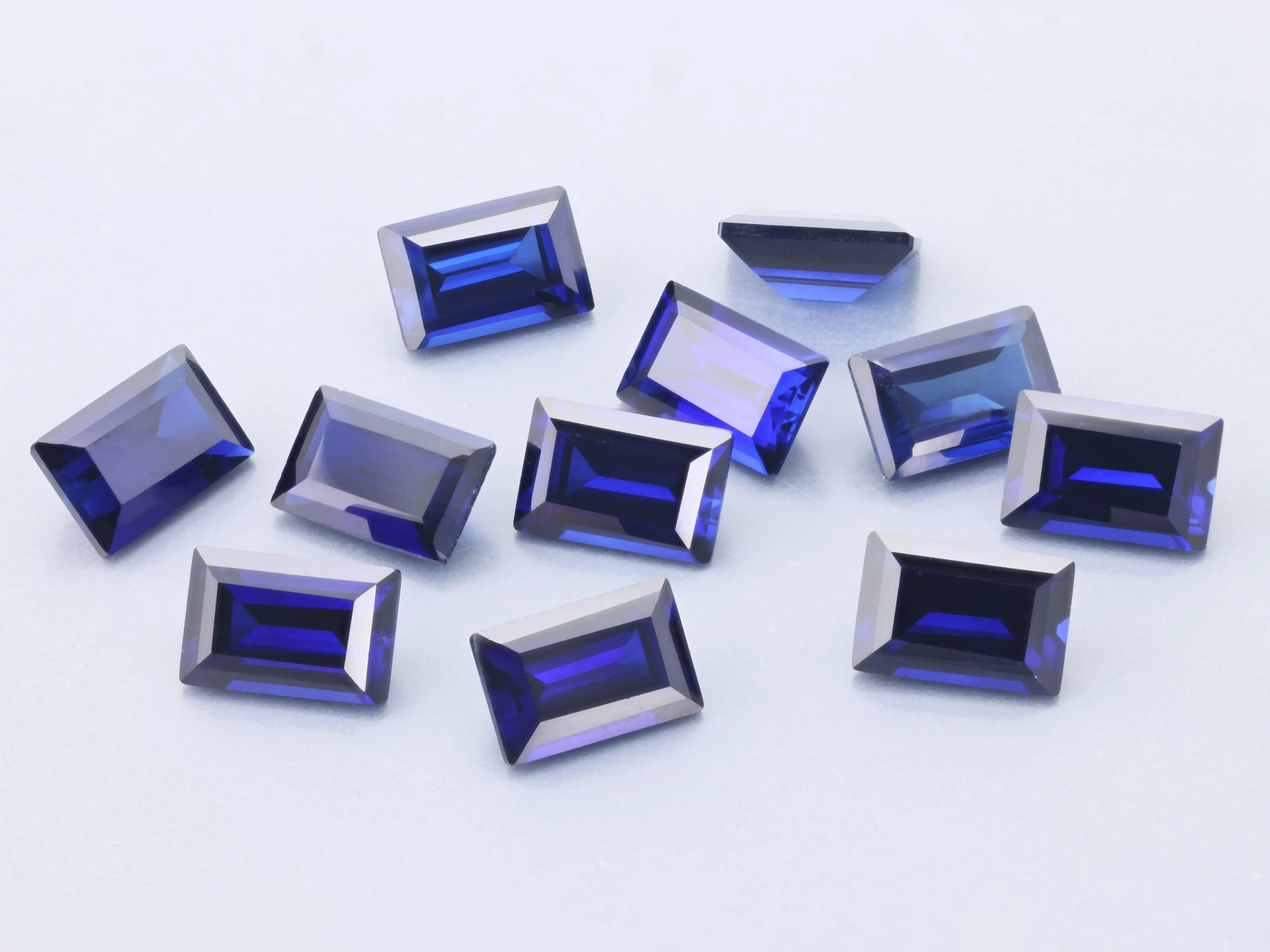 [YDBS0604] Synthetic/Lab Grown Sapphire 6x4mm Baguette Blue
