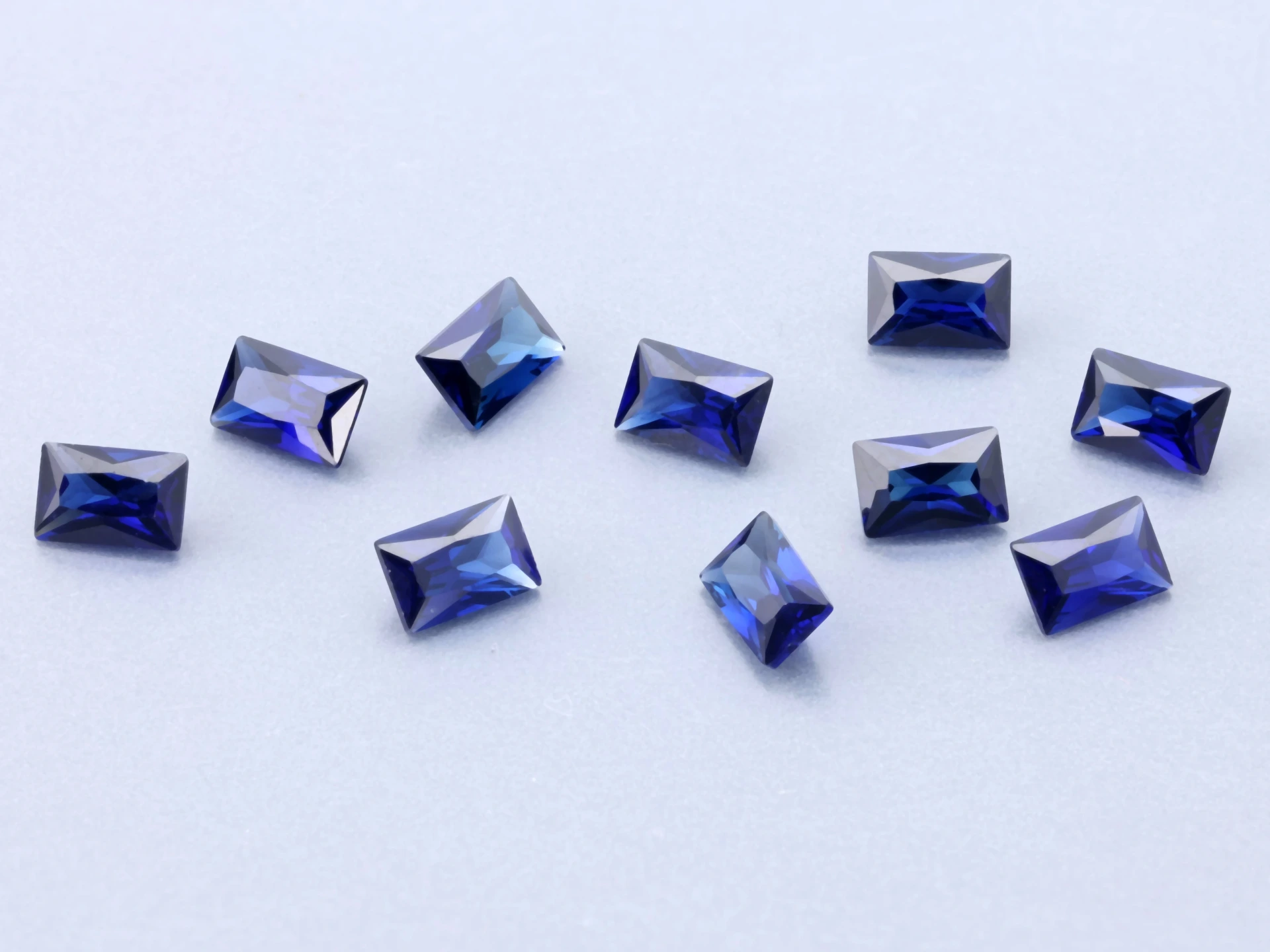 [YDBN0302] Synthetic/Lab Grown Sapphire 3x2mm Baguette Radiant Cut Blue