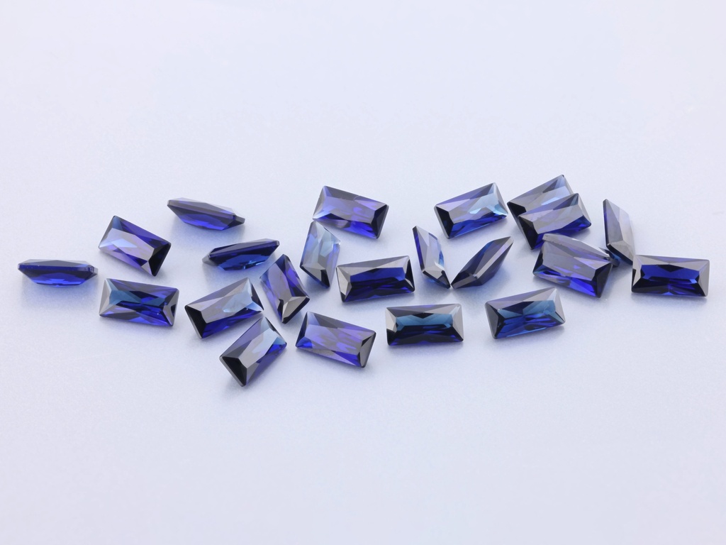 [YDBN0502] Synthetic/Lab Grown Sapphire 5x2.5mm Baguette Radiant Cut Blue