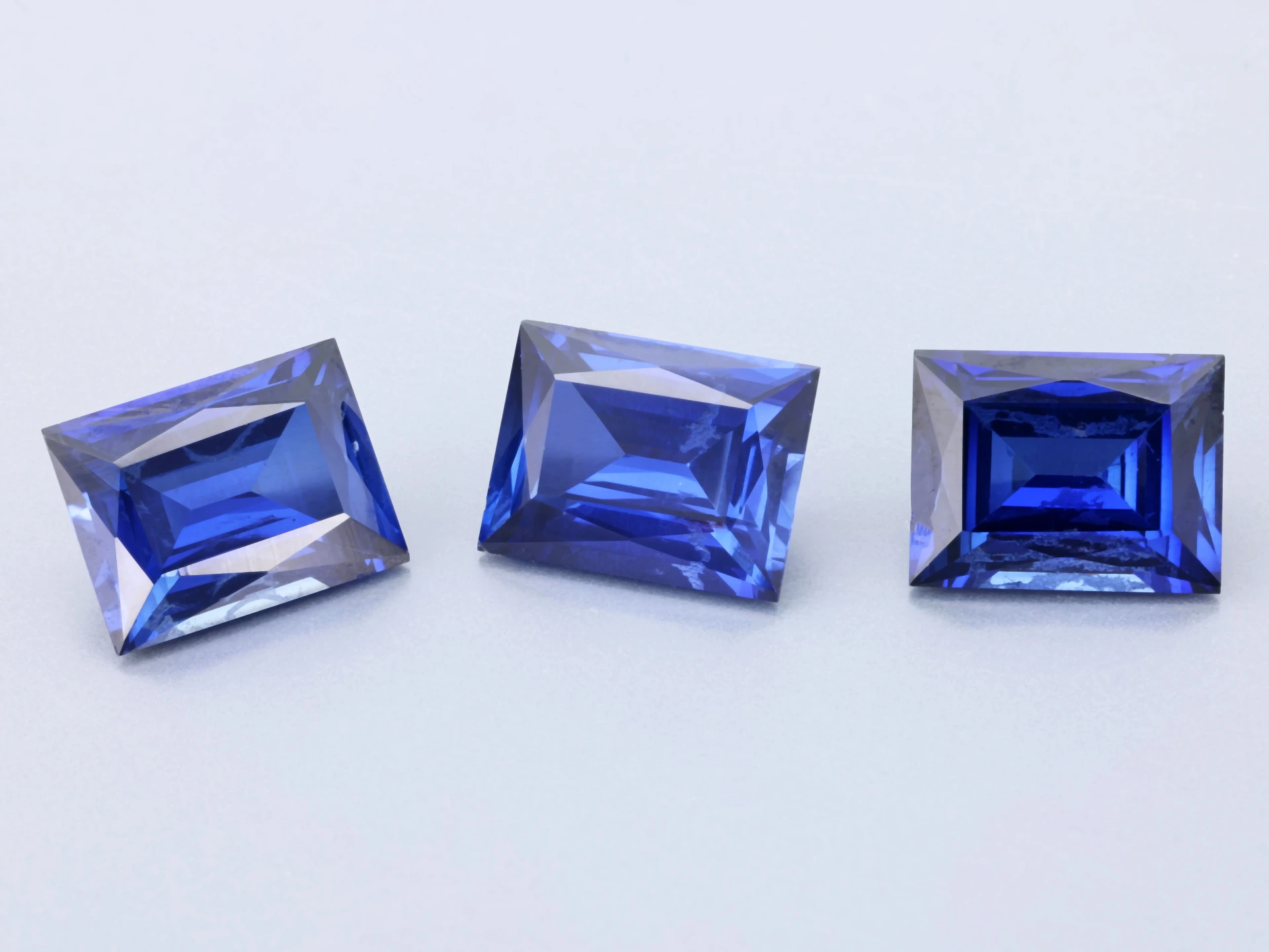 [YDBN0907] Synthetic/Lab Grown Sapphire 9x7mm Baguette Radiant Cut Blue