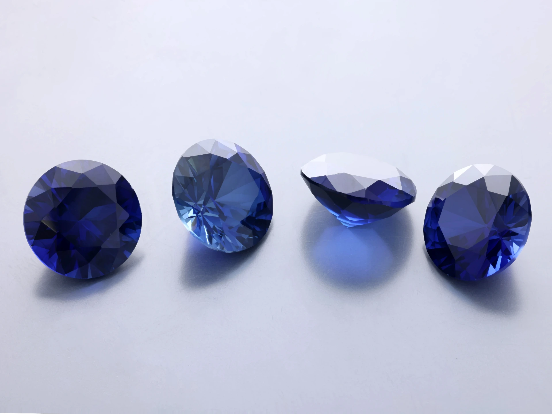 Synthetic/Lab Grown Sapphire 11mm Round Blue