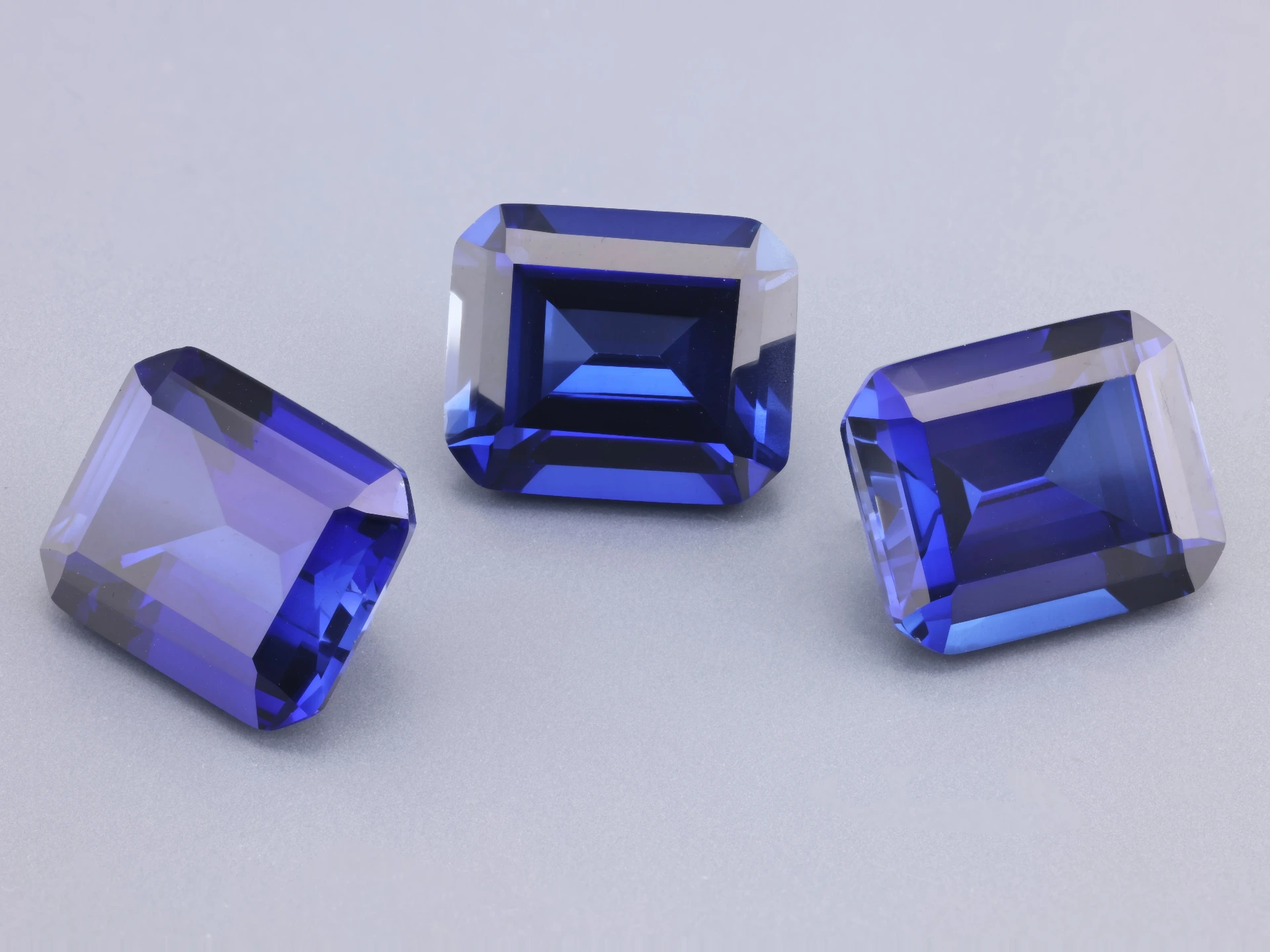 [YDOS1210] Synthetic/Lab Grown Sapphire 12x10mm Emerald Cut Blue