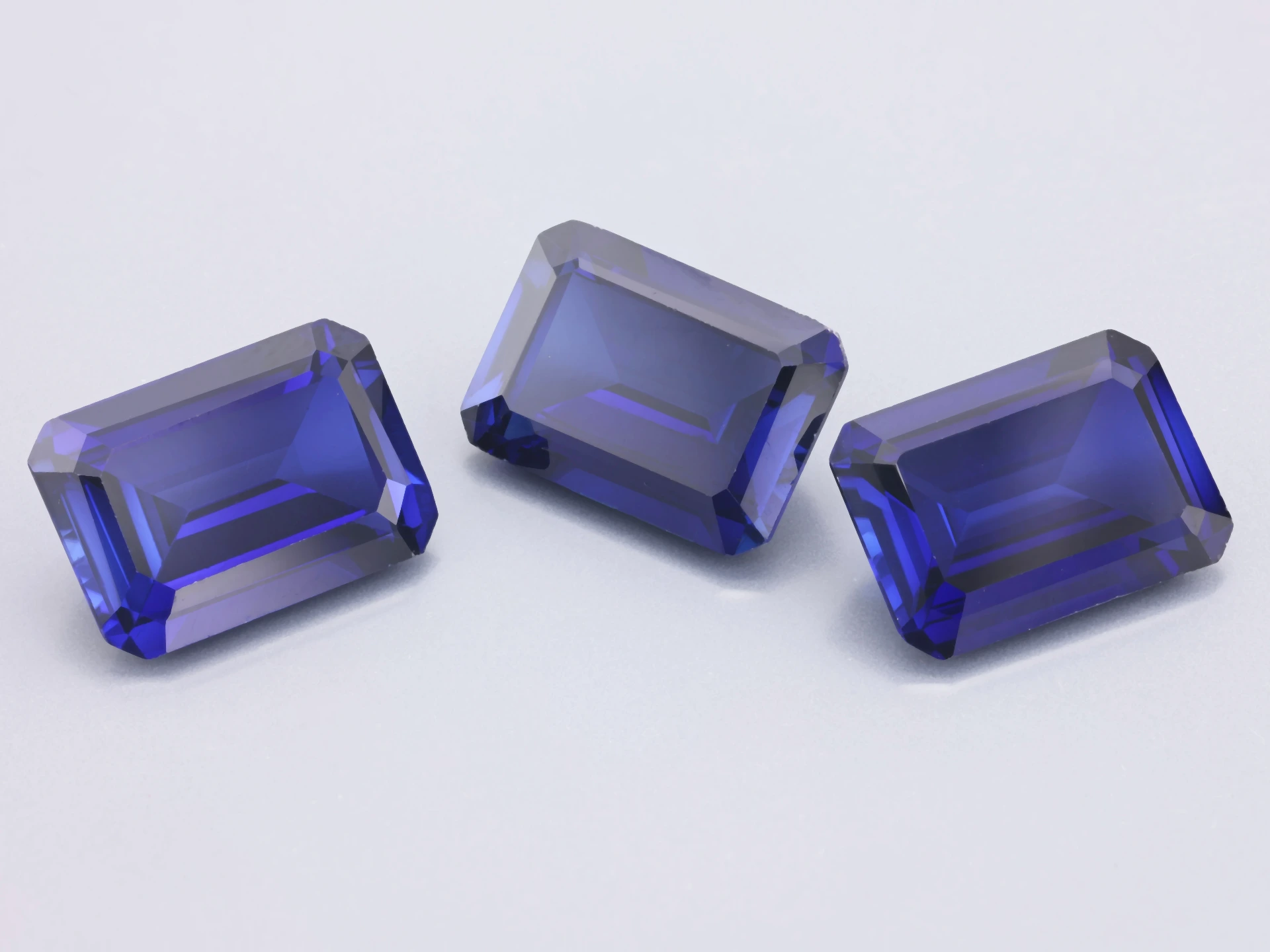 [YDOS1410] Synthetic/Lab Grown Sapphire 14x10mm Emerald Cut Blue