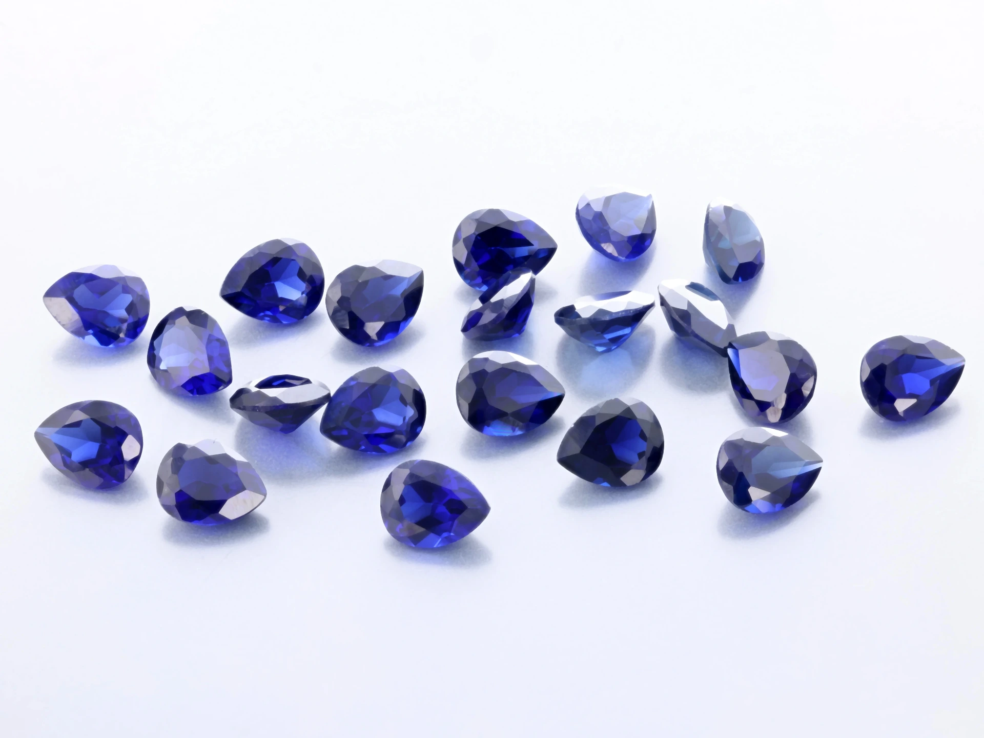 [YDPB0504] Synthetic/Lab Grown Sapphire 5x4mm Pear Shape Blue