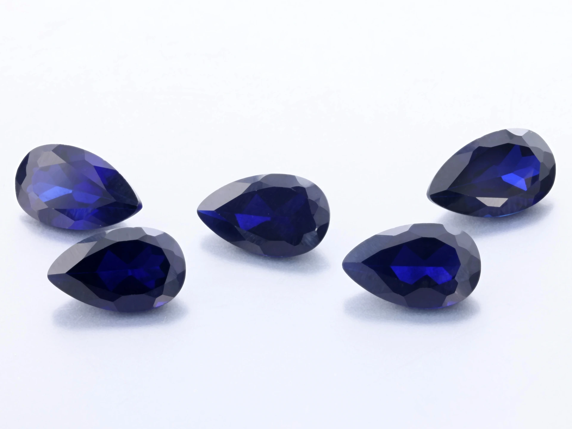 [YDPB0805] Synthetic/Lab Grown Sapphire 8x5mm Pear Shape Blue