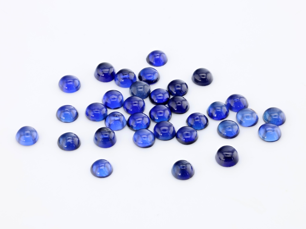 [YDRC0250] Synthetic/Lab Grown Sapphire 2.50mm Round Cabochon Blue