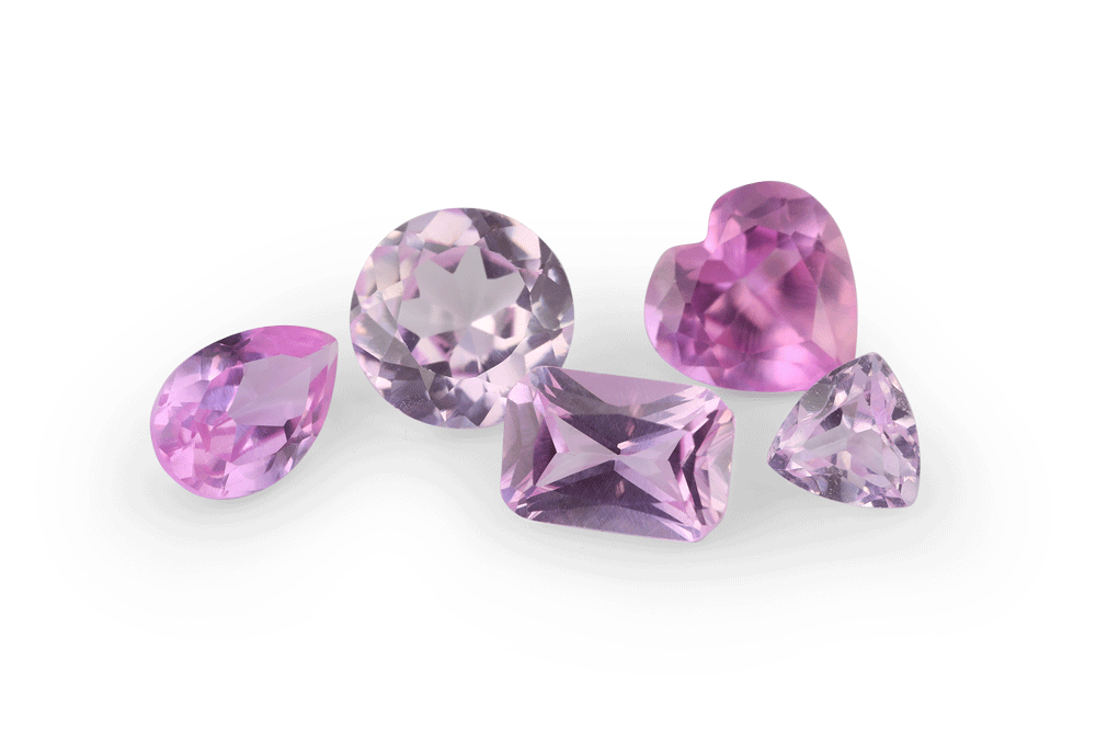 [YPVB0403] Synthetic/Lab Grown Sapphire 4x3mm Oval Pink