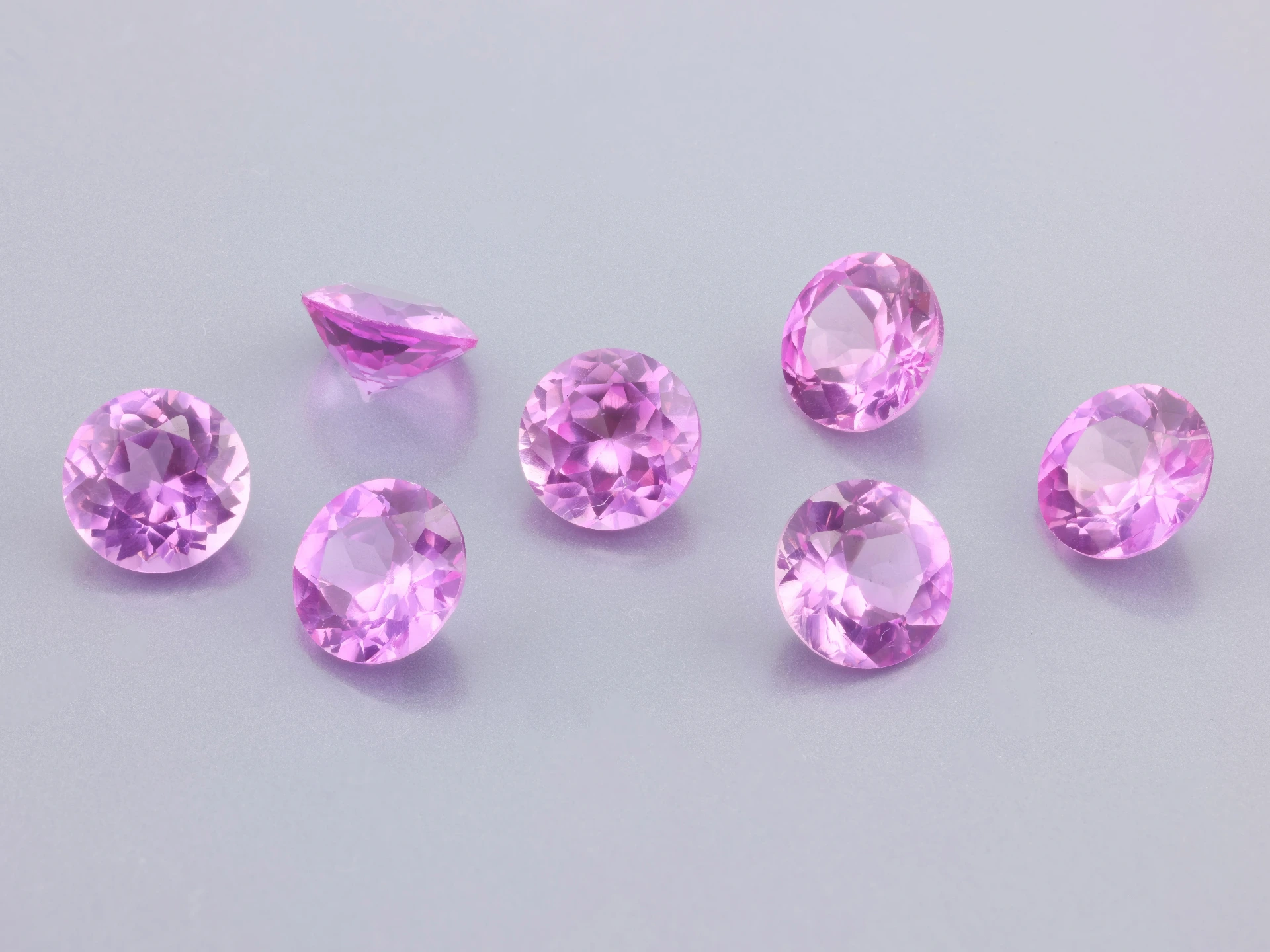 [YPRB0750] Synthetic/Lab Grown Sapphire 7.50mm Round Pink