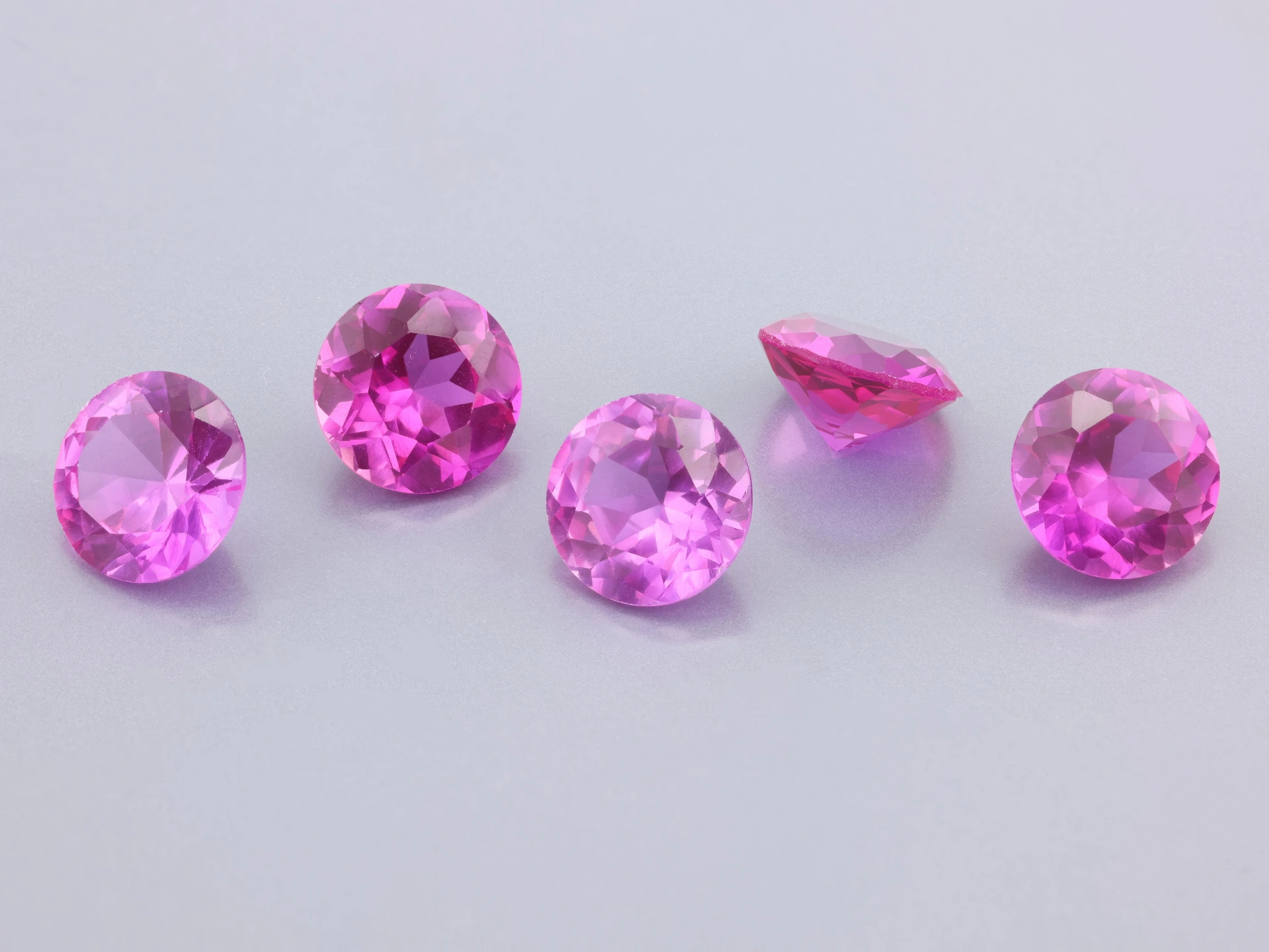 [YPRB0850] Synthetic/Lab Grown Sapphire 8.50mm Round Pink