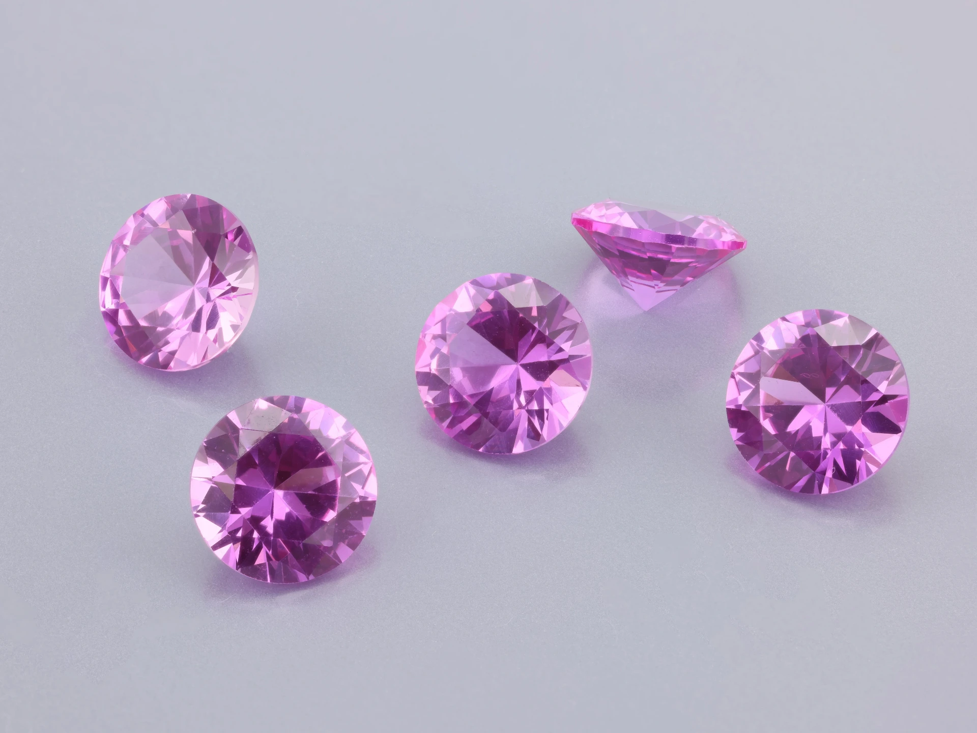 [YPRB0900] Synthetic/Lab Grown Sapphire 9.00mm Round Pink