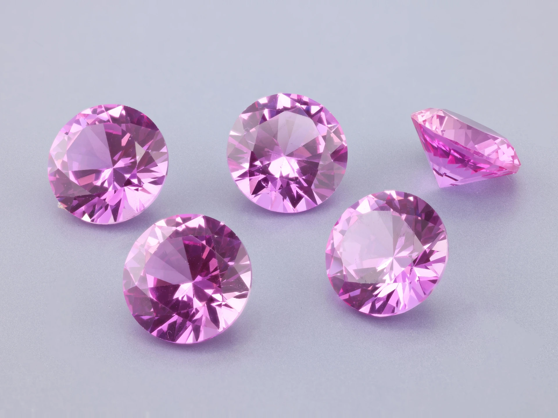 [YPRB1100] Synthetic/Lab Grown Sapphire 11mm Round Pink