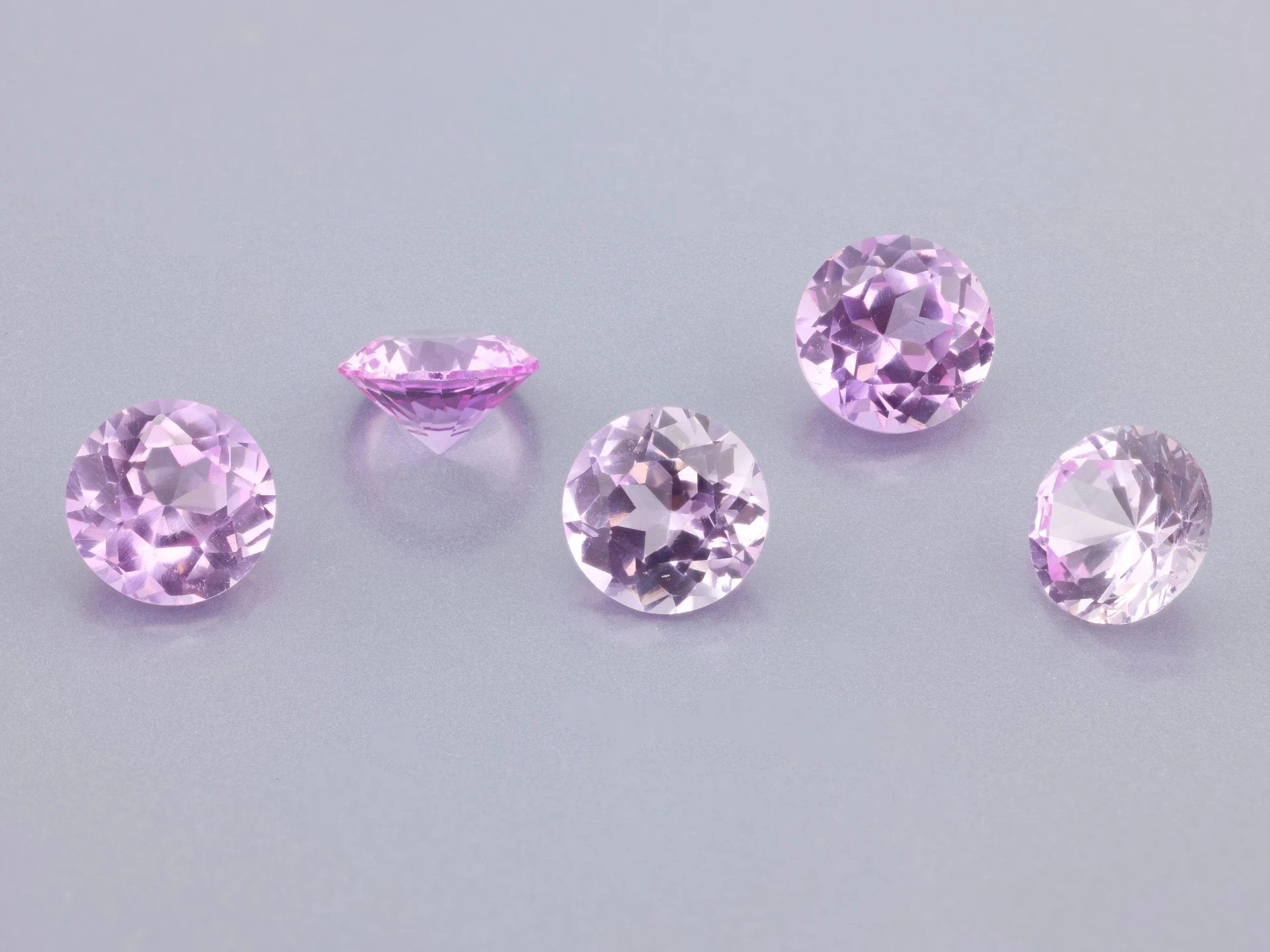 [YPRB0650A] Synthetic/Lab Grown Sapphire 6.50mm Round Light Pink