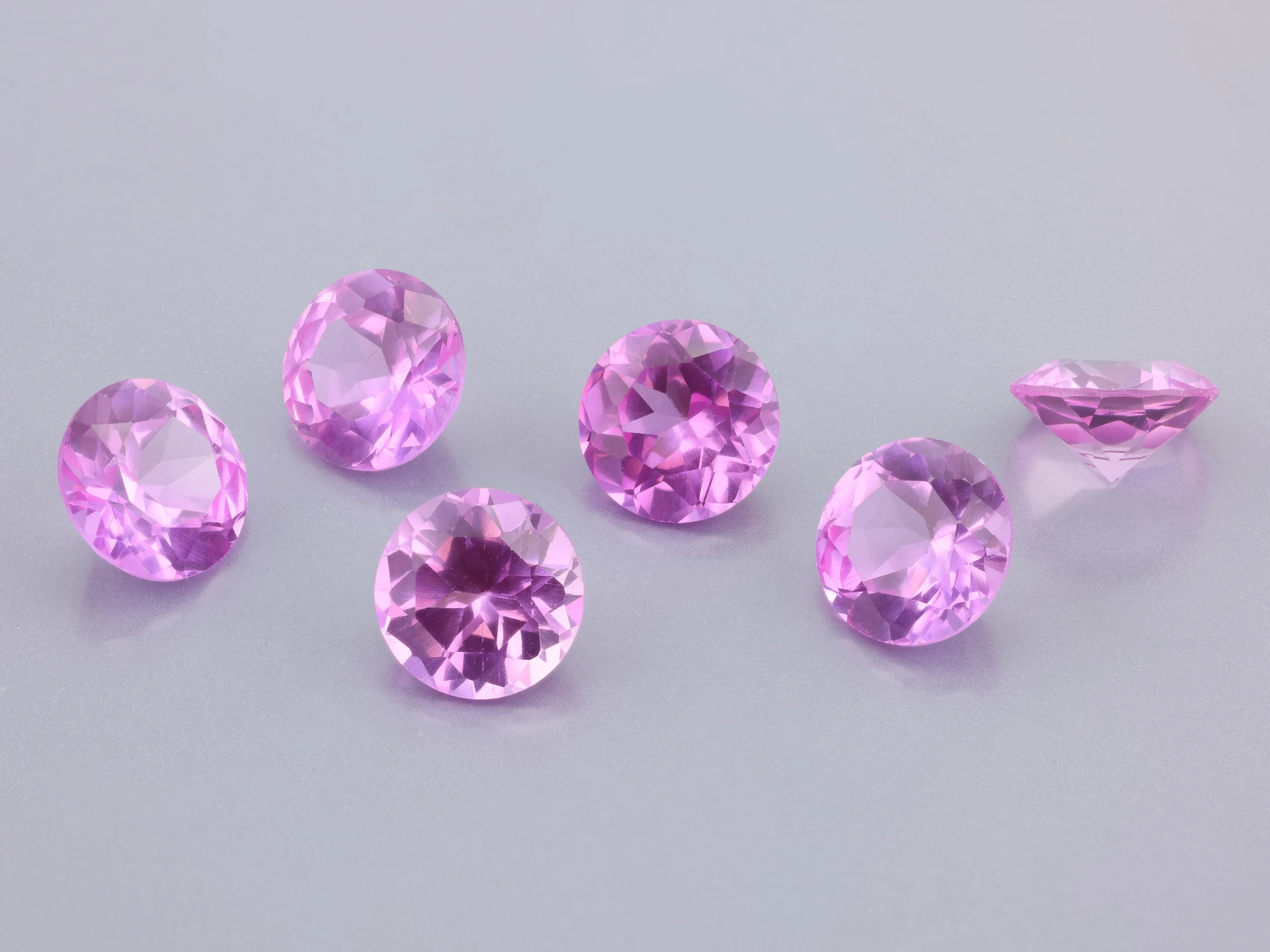 [YPRB0850A] Synthetic/Lab Grown Sapphire 8.50mm Round Light Pink