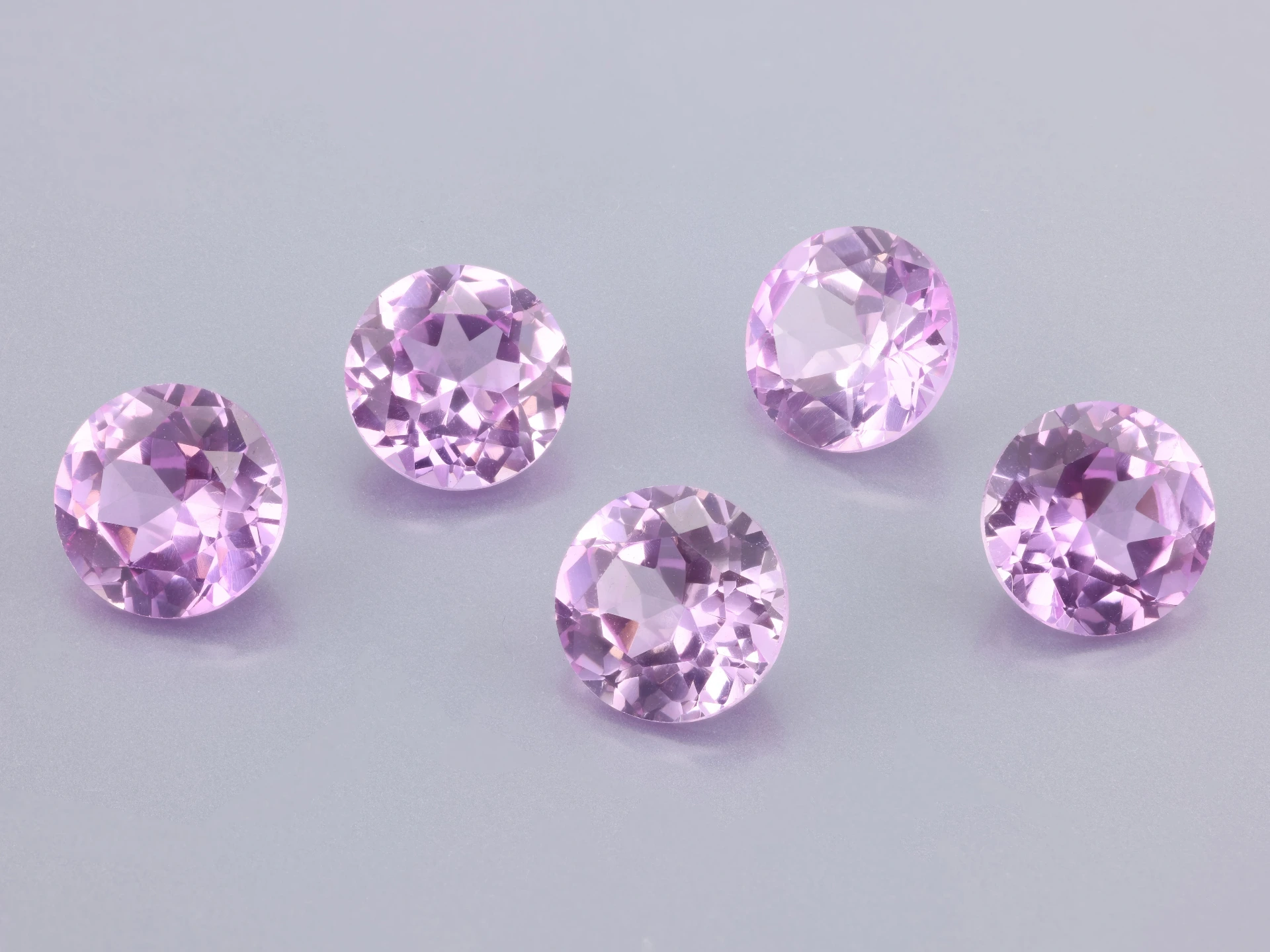 [YPRB0900A] Synthetic/Lab Grown Sapphire 9.00mm Round Light Pink