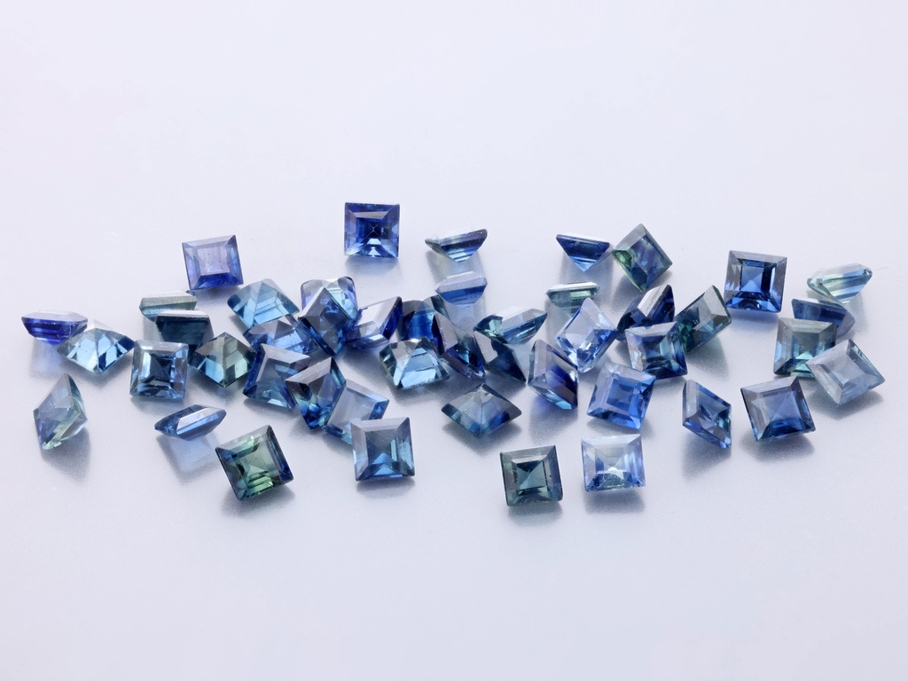 Australian Sapphire 2.25mm Carre Cut Mid Blue