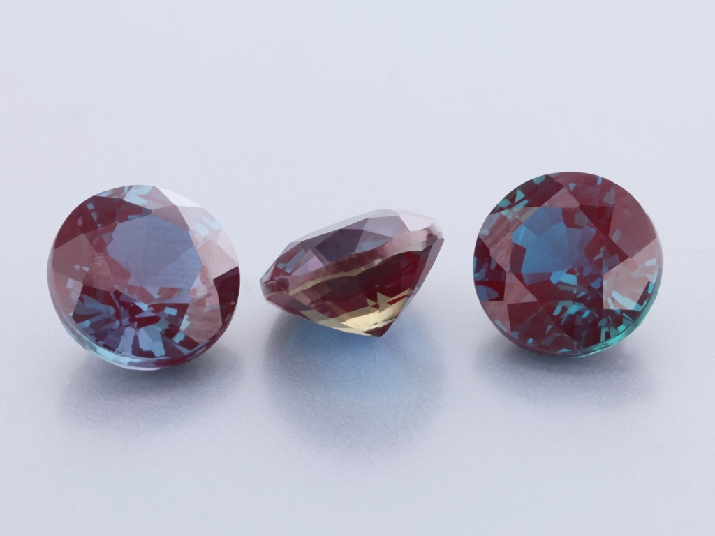 [AXCR-065] Synthetic Alexandrite Chrysoberyl 6.50mm Round