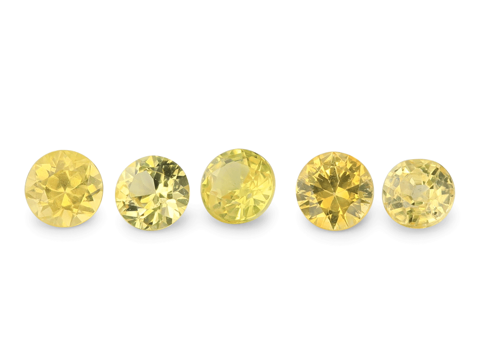 Beryllium Treated Sapphire 1.00mm Round Yellow